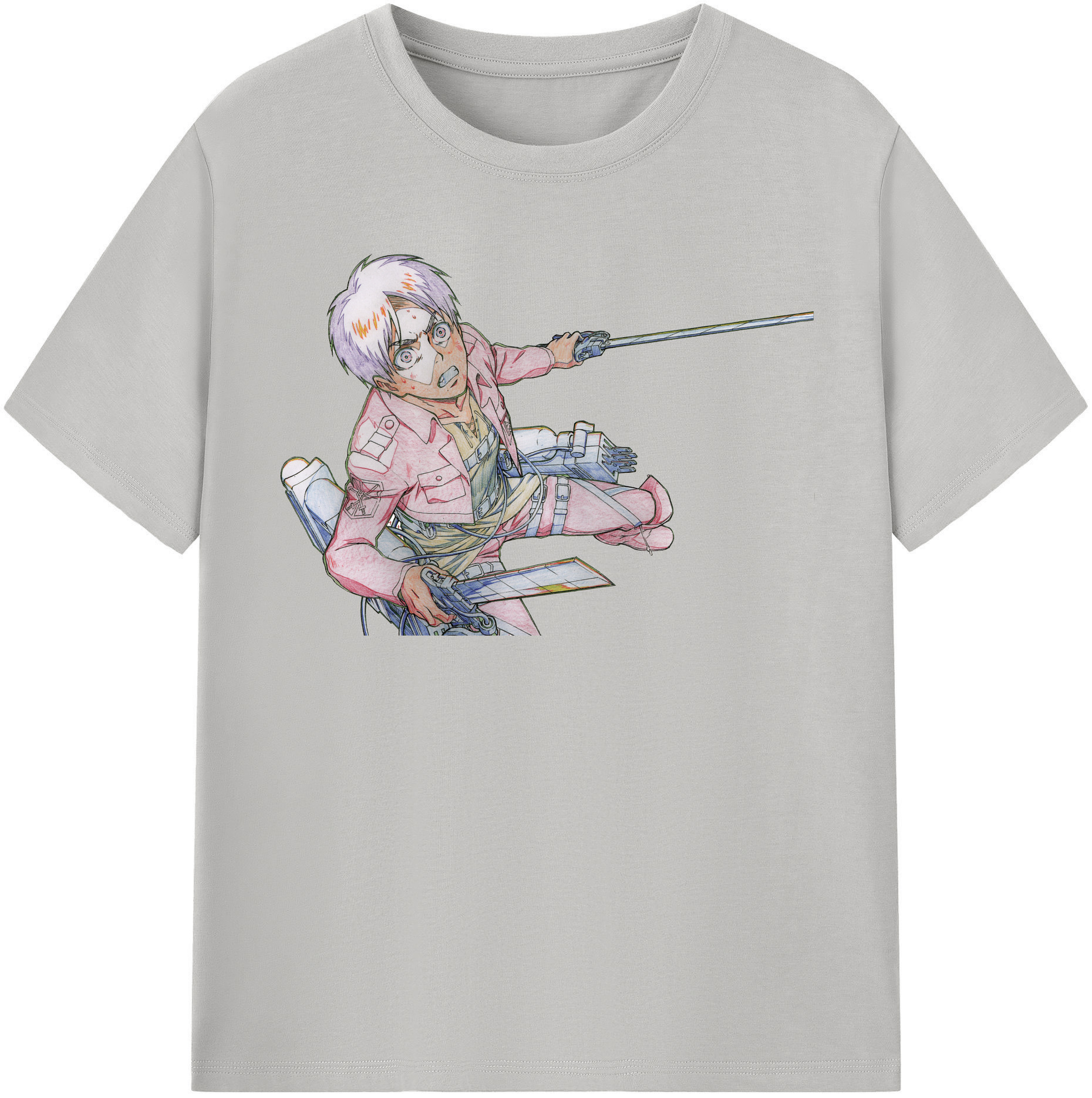 （画像用） 進撃の巨人 エレン･イェーガー Attack on Titan Eren Jäger レディースカジュアルプリントTシャツ（綿100％）
