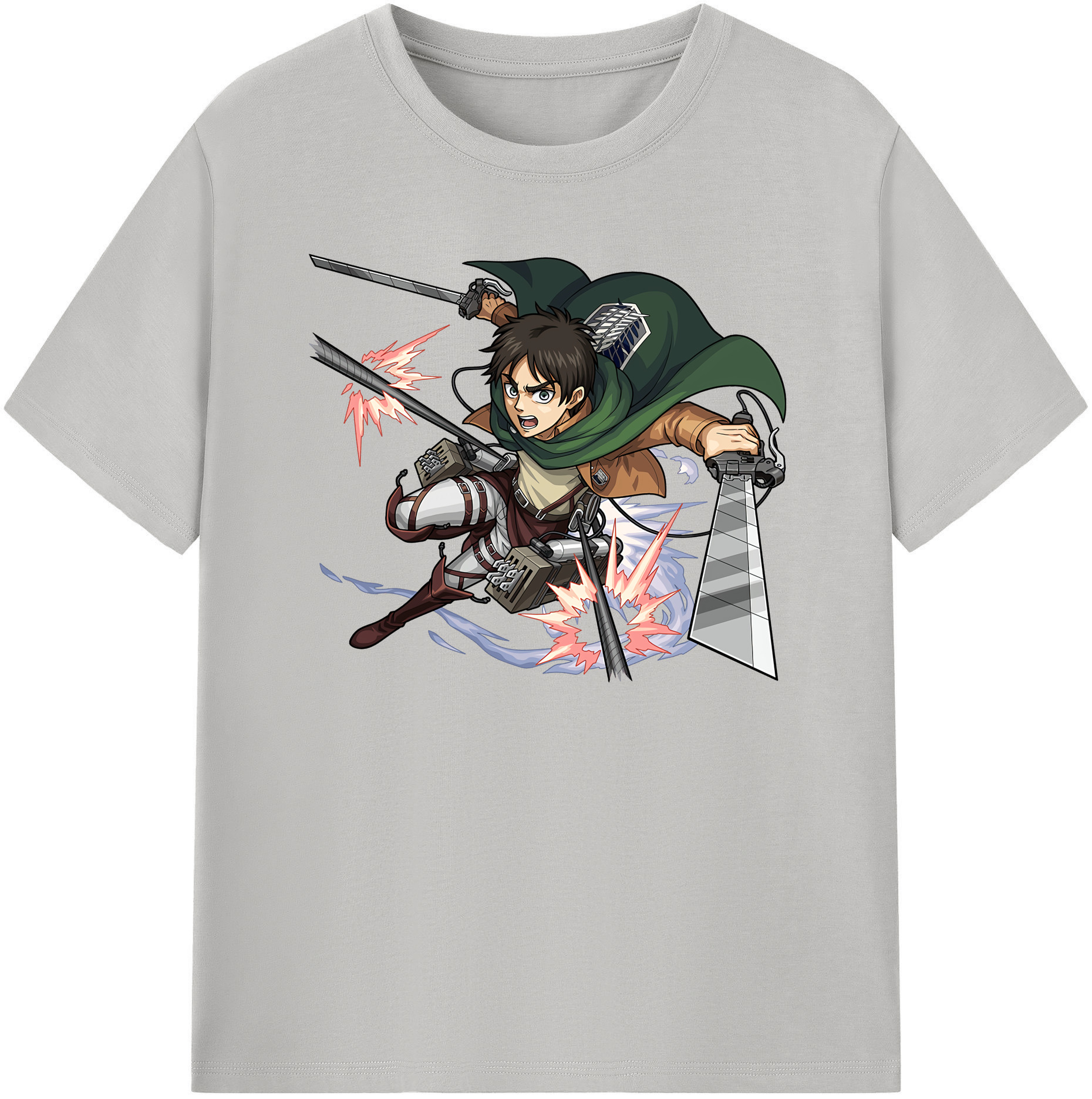 （画像用） 進撃の巨人 エレン･イェーガー Attack on Titan Eren Jäger レディースカジュアルプリントTシャツ（綿100％）