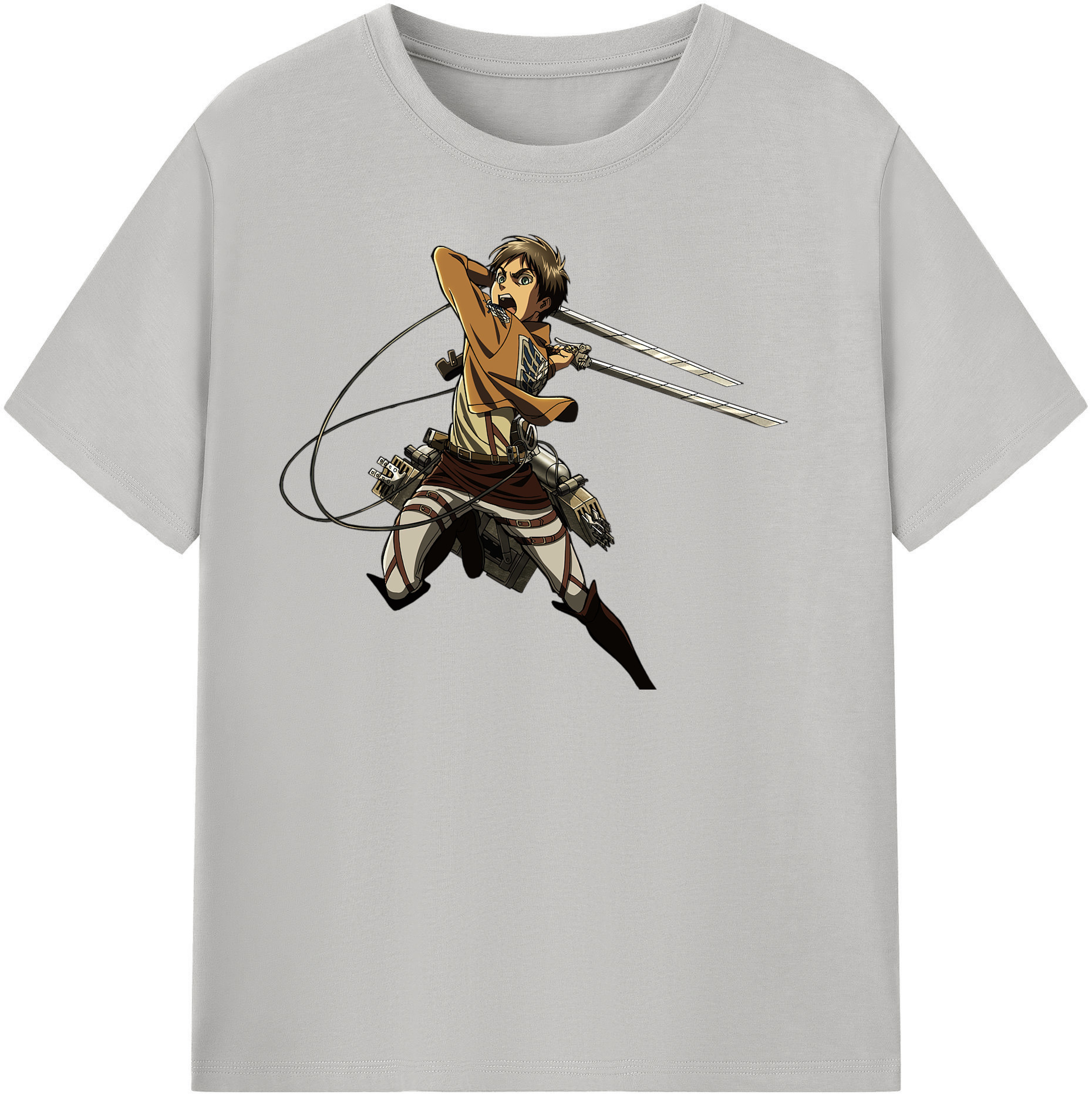 （画像用） 進撃の巨人 エレン･イェーガー Attack on Titan Eren Jäger レディースカジュアルプリントTシャツ（綿100％）