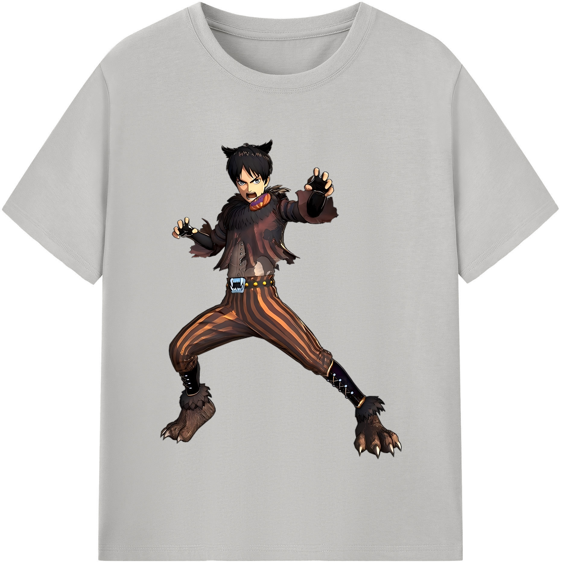 （画像用） 進撃の巨人 エレン･イェーガー Attack on Titan Eren Jäger レディースカジュアルプリントTシャツ（綿100％）