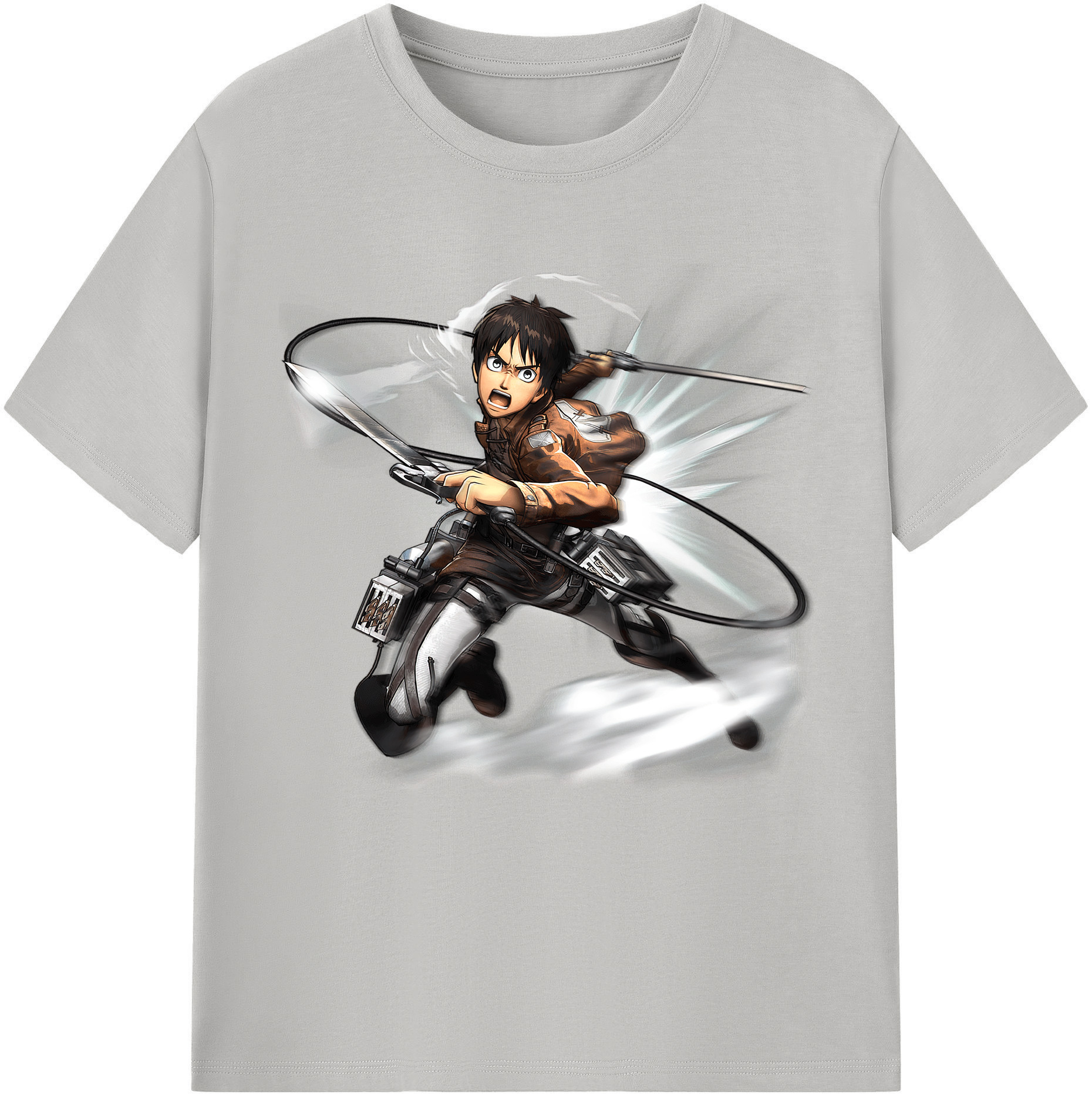 （画像用） 進撃の巨人 エレン･イェーガー Attack on Titan Eren Jäger レディースカジュアルプリントTシャツ（綿100％）
