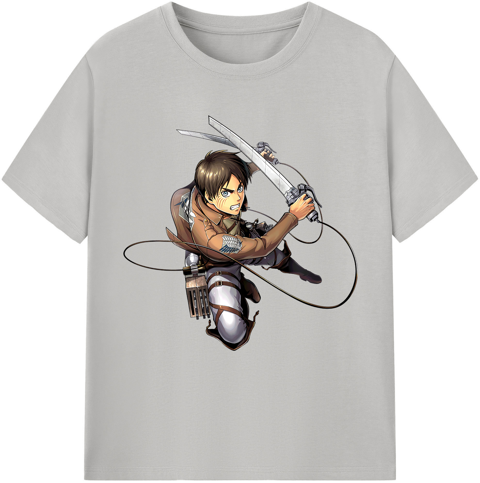 （画像用） 進撃の巨人 エレン･イェーガー Attack on Titan Eren Jäger レディースカジュアルプリントTシャツ（綿100％）