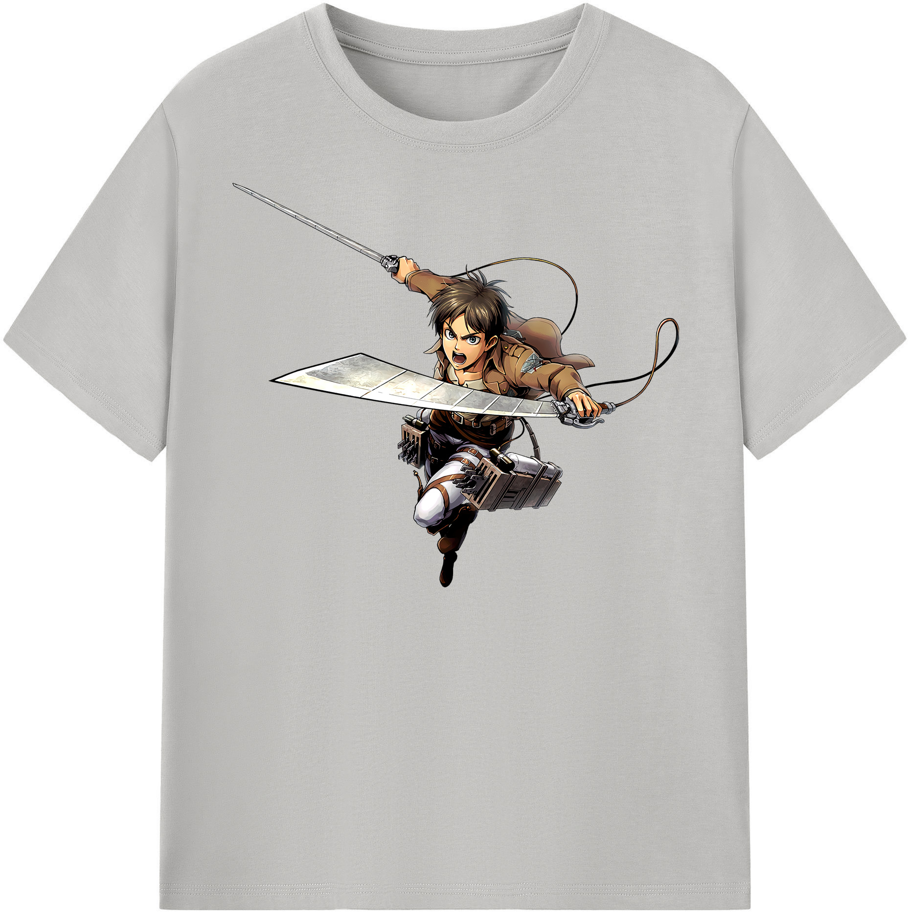 （画像用） 進撃の巨人 エレン･イェーガー Attack on Titan Eren Jäger レディースカジュアルプリントTシャツ（綿100％）