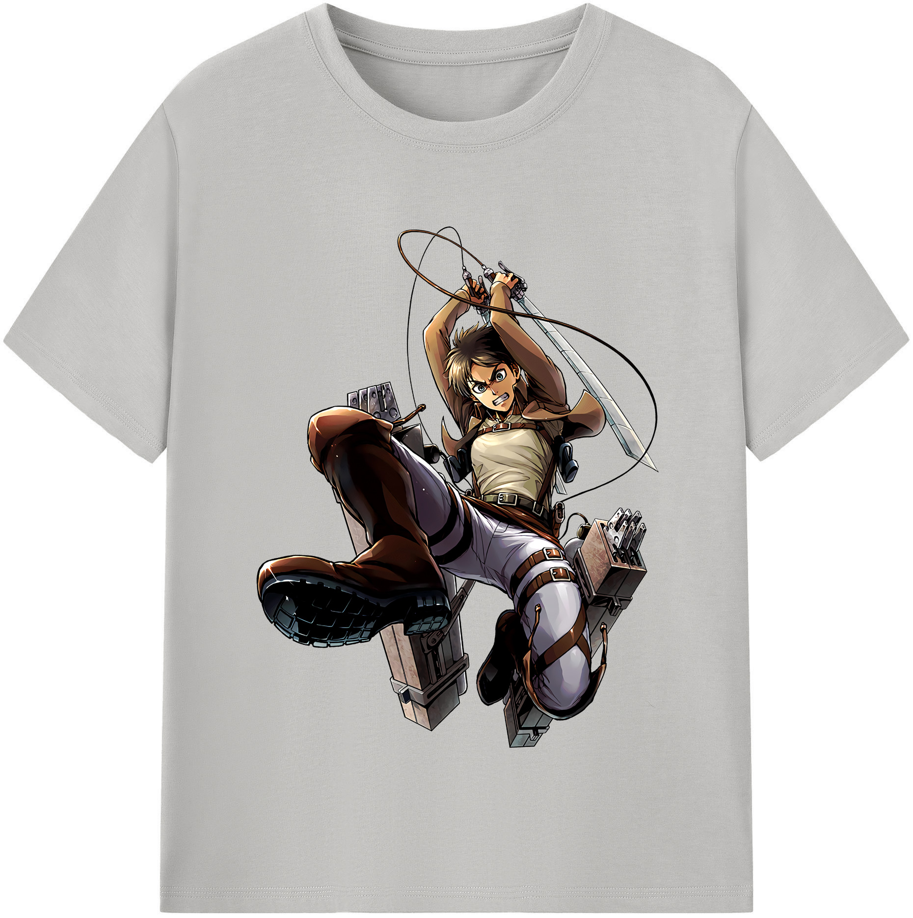 （画像用） 進撃の巨人 エレン･イェーガー Attack on Titan Eren Jäger レディースカジュアルプリントTシャツ（綿100％）