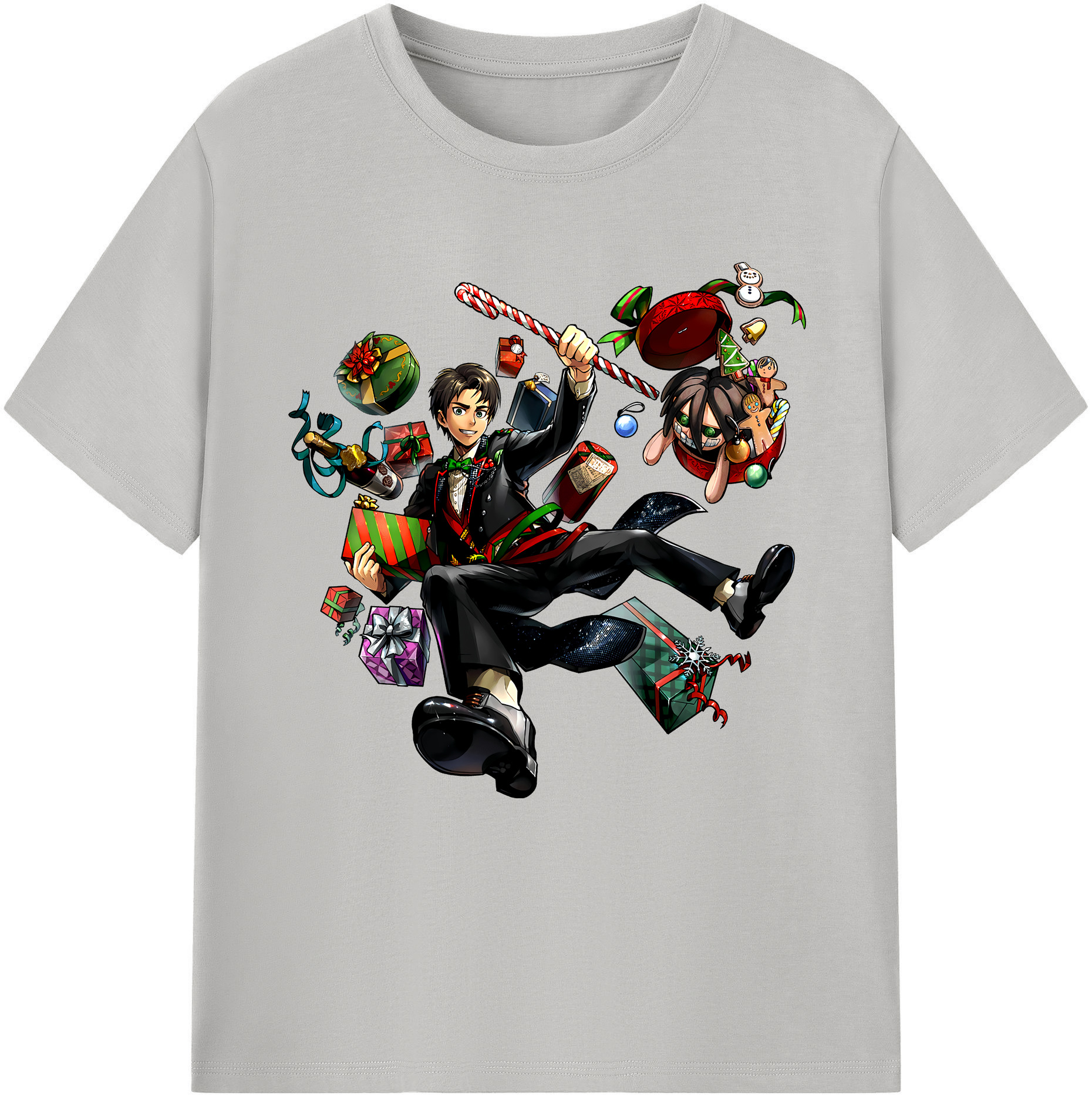 （画像用） 進撃の巨人 エレン･イェーガー Attack on Titan Eren Jäger レディースカジュアルプリントTシャツ（綿100％）