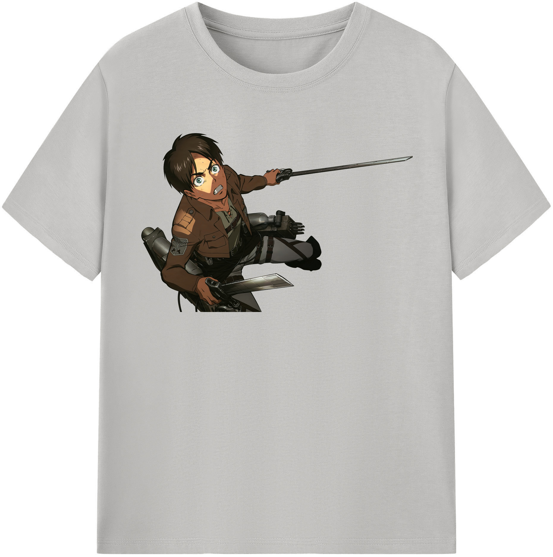 （画像用） 進撃の巨人 エレン･イェーガー Attack on Titan Eren Jäger レディースカジュアルプリントTシャツ（綿100％）