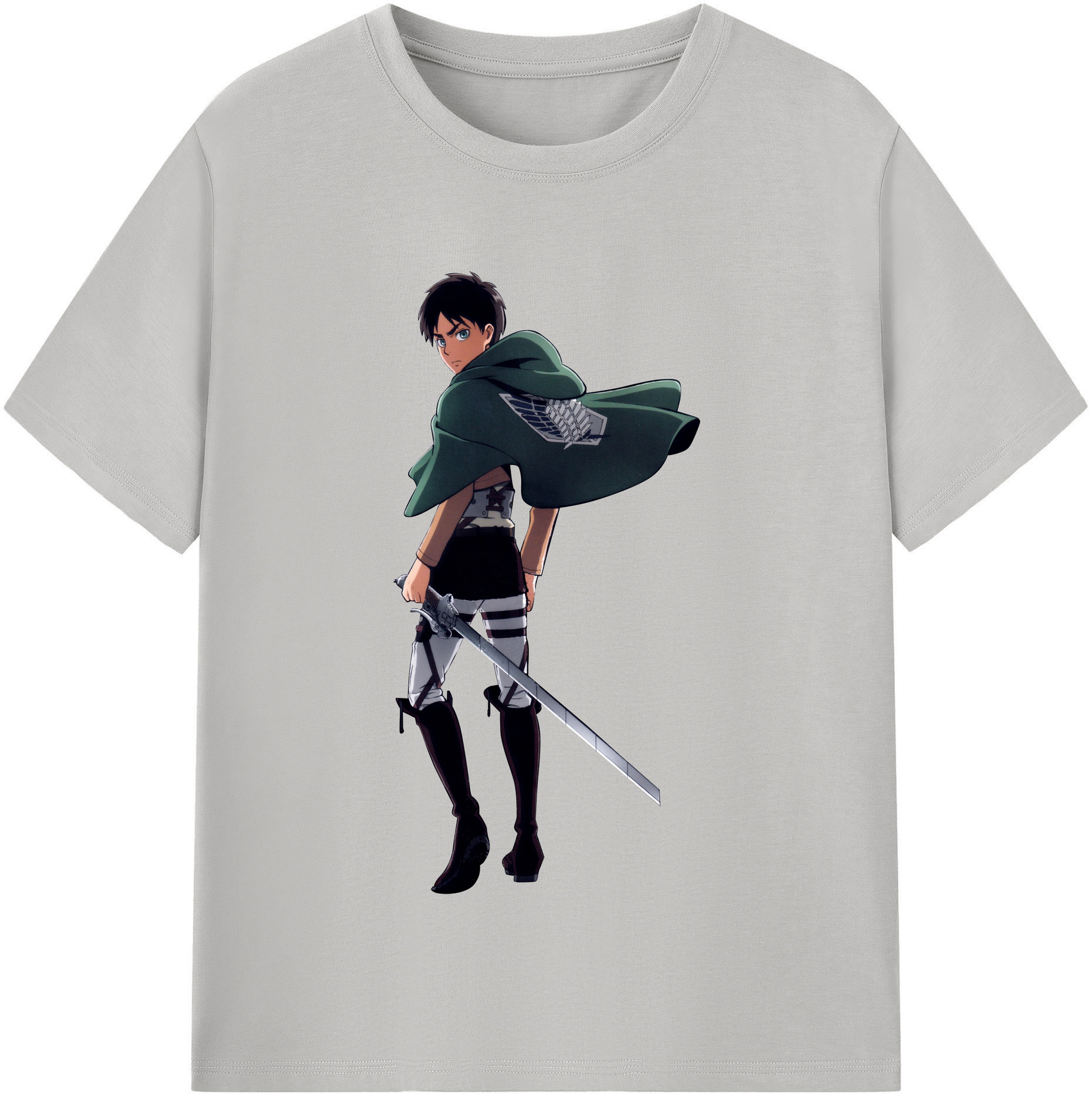 （画像用） 進撃の巨人 エレン･イェーガー Attack on Titan Eren Jäger レディースカジュアルプリントTシャツ（綿100％）