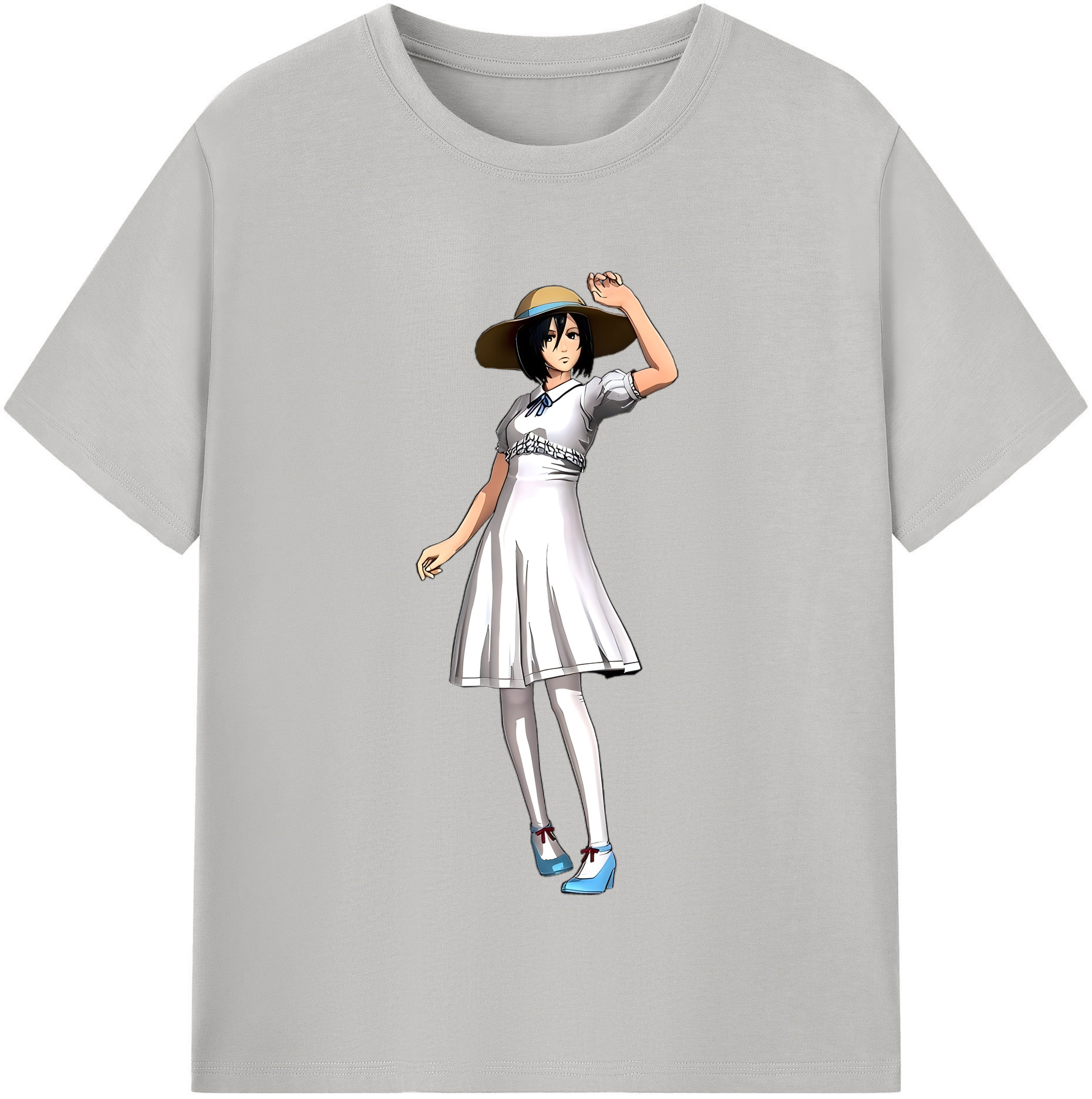 （画像用） 進撃の巨人 ミカサ·アッカーマン Attack on Titan Mikasa Ackerman レディースカジュアルプリントTシャツ（綿100％）