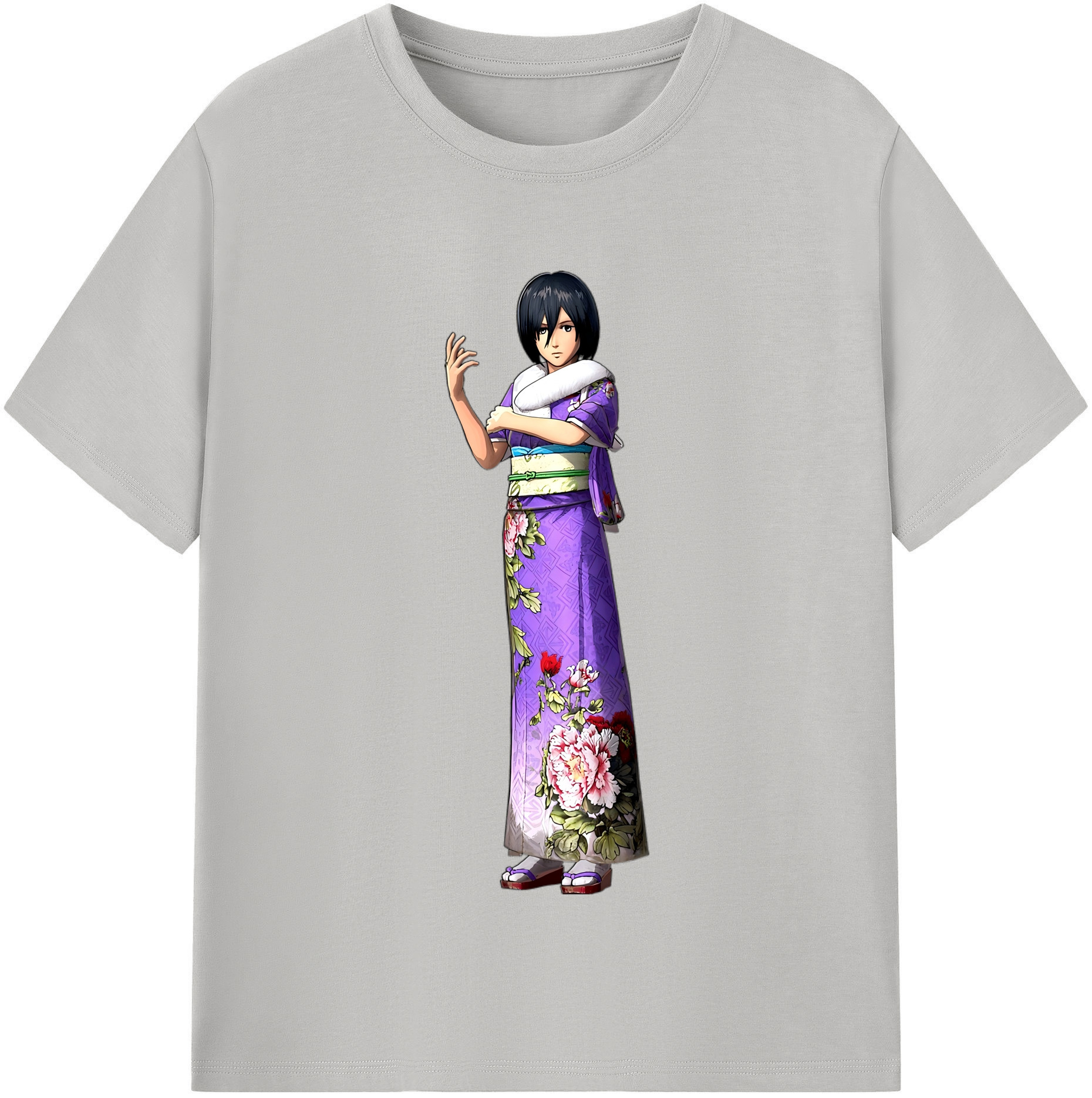 （画像用） 進撃の巨人 ミカサ·アッカーマン Attack on Titan Mikasa Ackerman レディースカジュアルプリントTシャツ（綿100％）