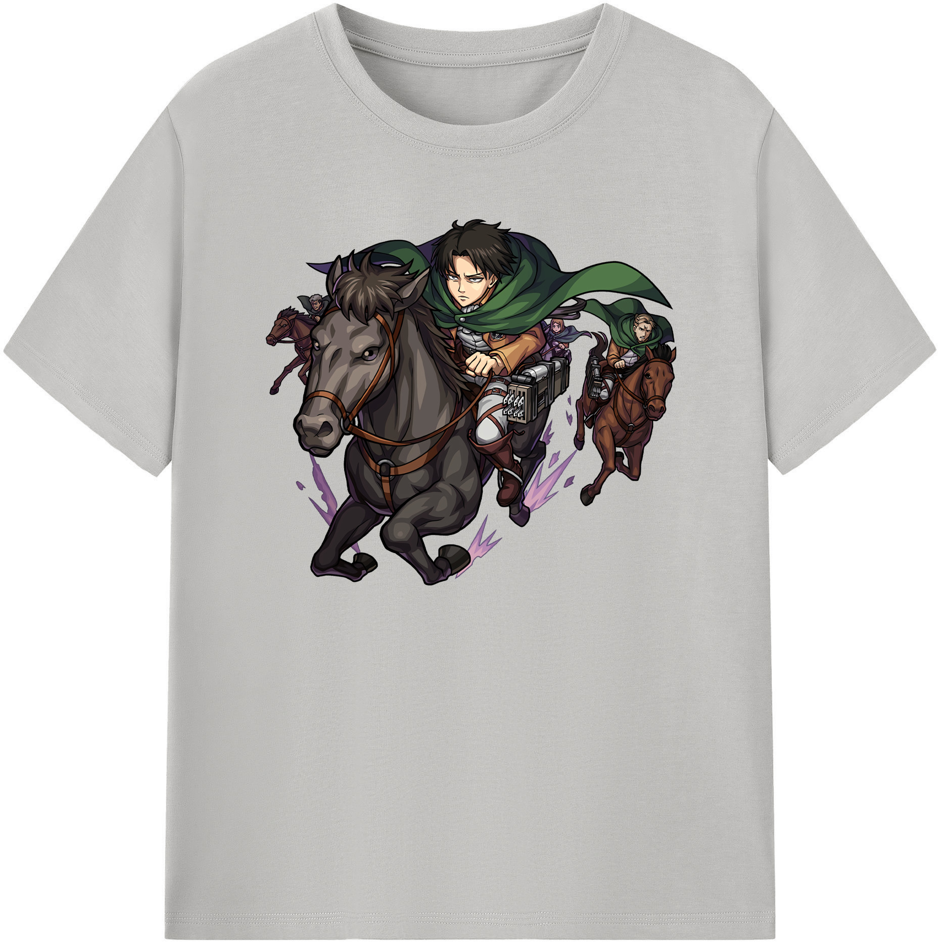 （画像用） 進撃の巨人 リヴァイ·アッカーマン Attack on Titan Levi Ackerman レディースカジュアルプリントTシャツ（綿100％）