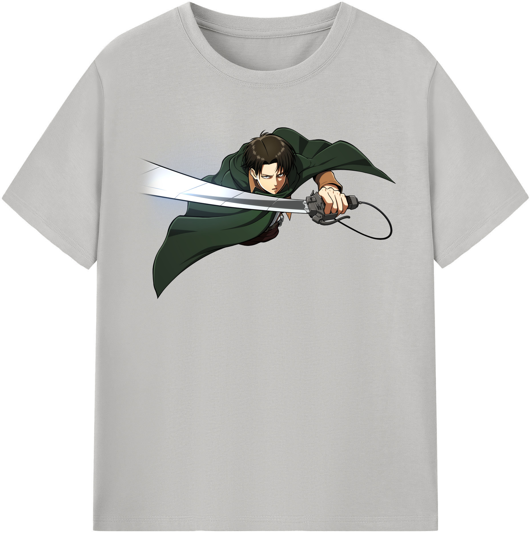 （画像用） 進撃の巨人 リヴァイ·アッカーマン Attack on Titan Levi Ackerman レディースカジュアルプリントTシャツ（綿100％）