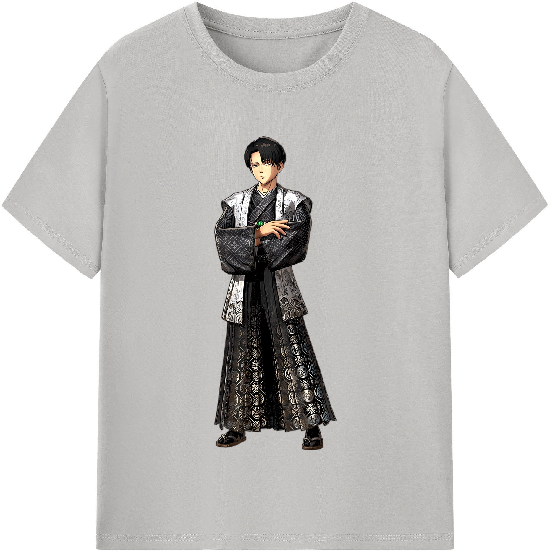 （画像用） 進撃の巨人 リヴァイ·アッカーマン Attack on Titan Levi Ackerman レディースカジュアルプリントTシャツ（綿100％）