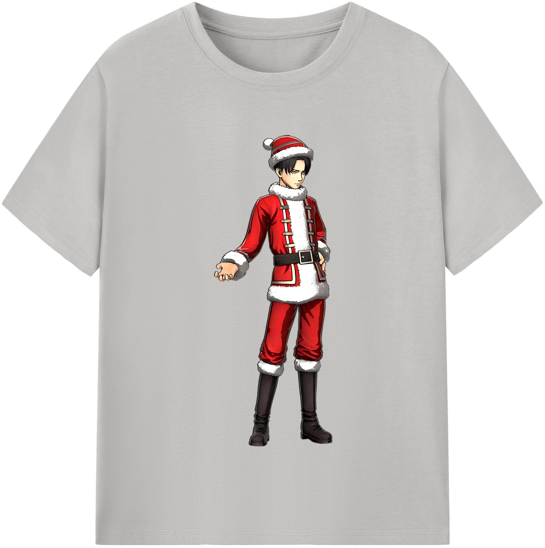 （画像用） 進撃の巨人 リヴァイ·アッカーマン Attack on Titan Levi Ackerman レディースカジュアルプリントTシャツ（綿100％）