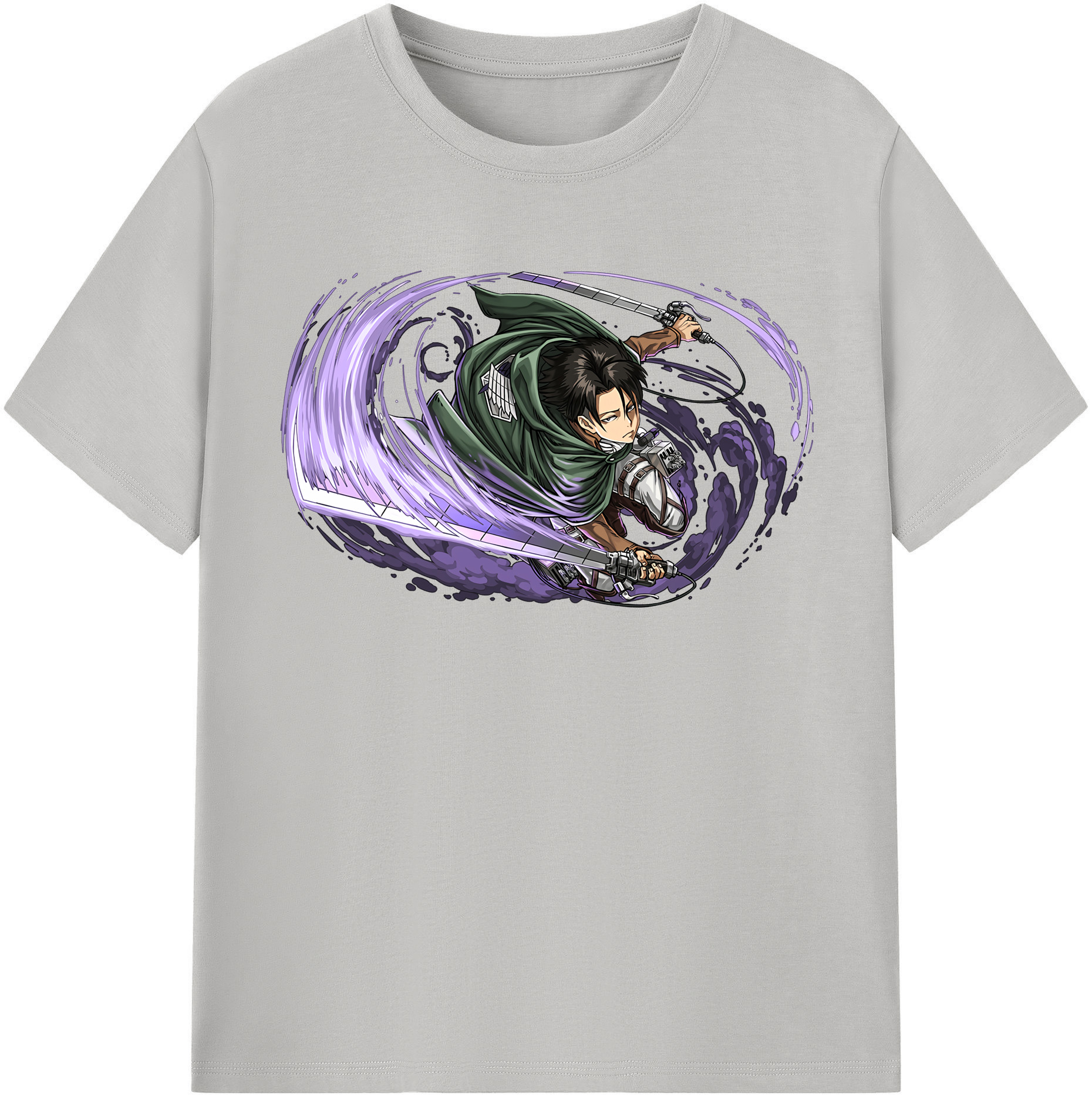 （画像用） 進撃の巨人 リヴァイ·アッカーマン Attack on Titan Levi Ackerman レディースカジュアルプリントTシャツ（綿100％）
