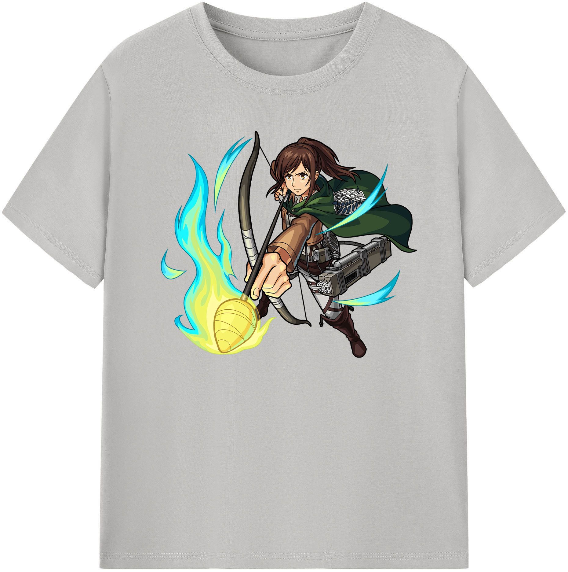 （画像用） 進撃の巨人 サシャ·ブラウス Attack on Titan Sasha Blaus レディースカジュアルプリントTシャツ（綿100％）