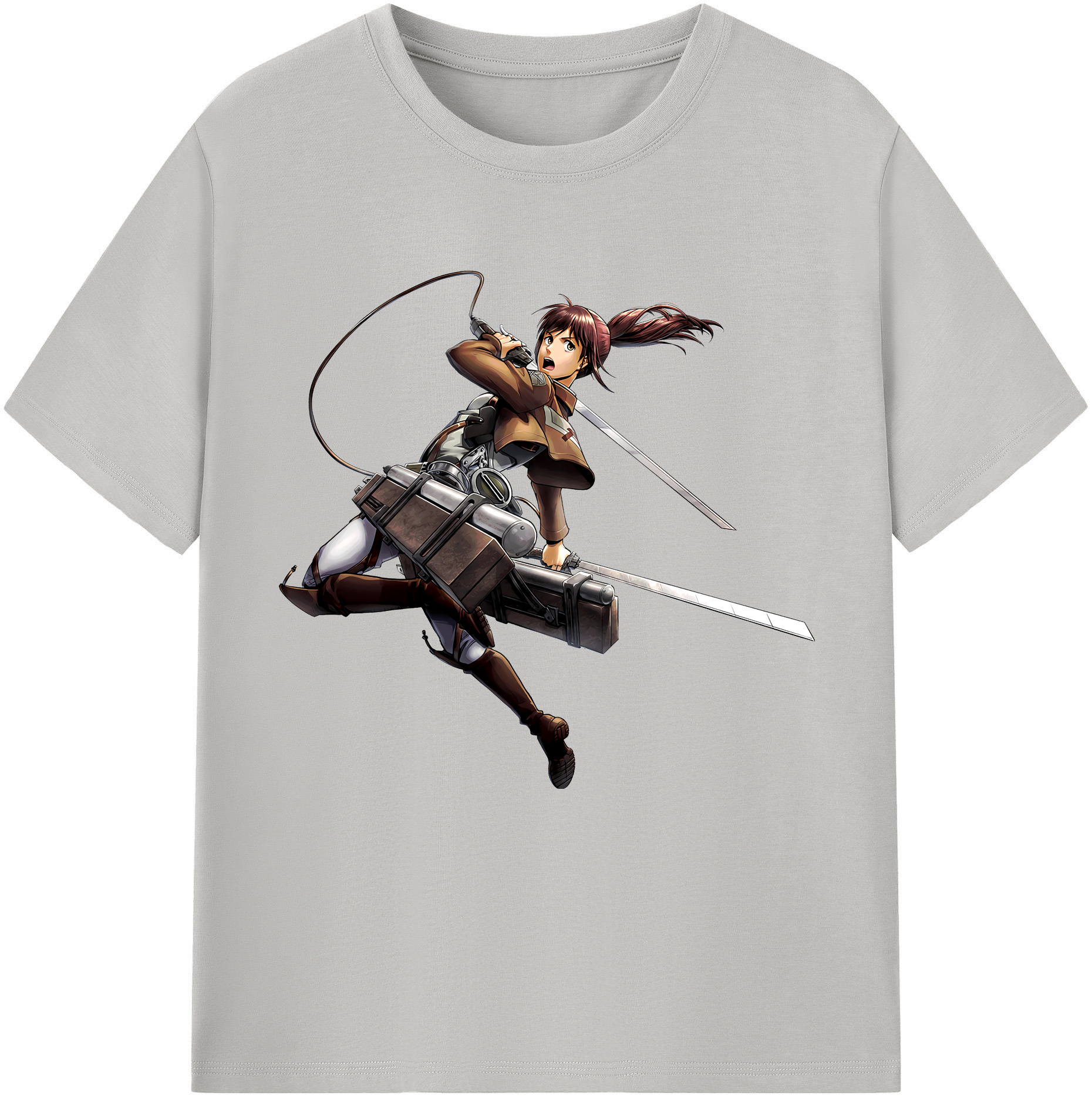 （画像用） 進撃の巨人 サシャ·ブラウス Attack on Titan Sasha Blaus レディースカジュアルプリントTシャツ（綿100％）