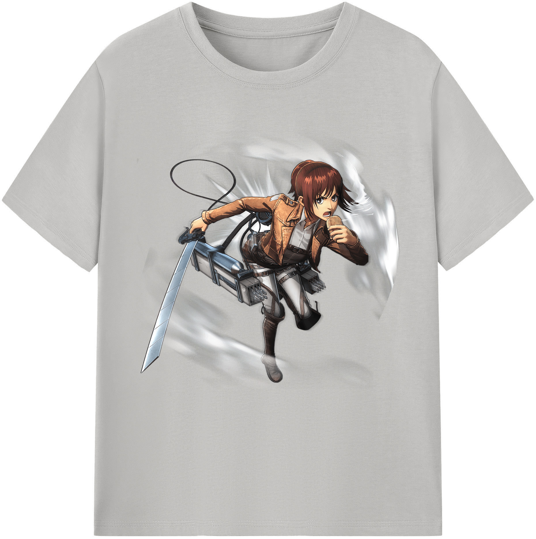 （画像用） 進撃の巨人 サシャ·ブラウス Attack on Titan Sasha Blaus レディースカジュアルプリントTシャツ（綿100％）