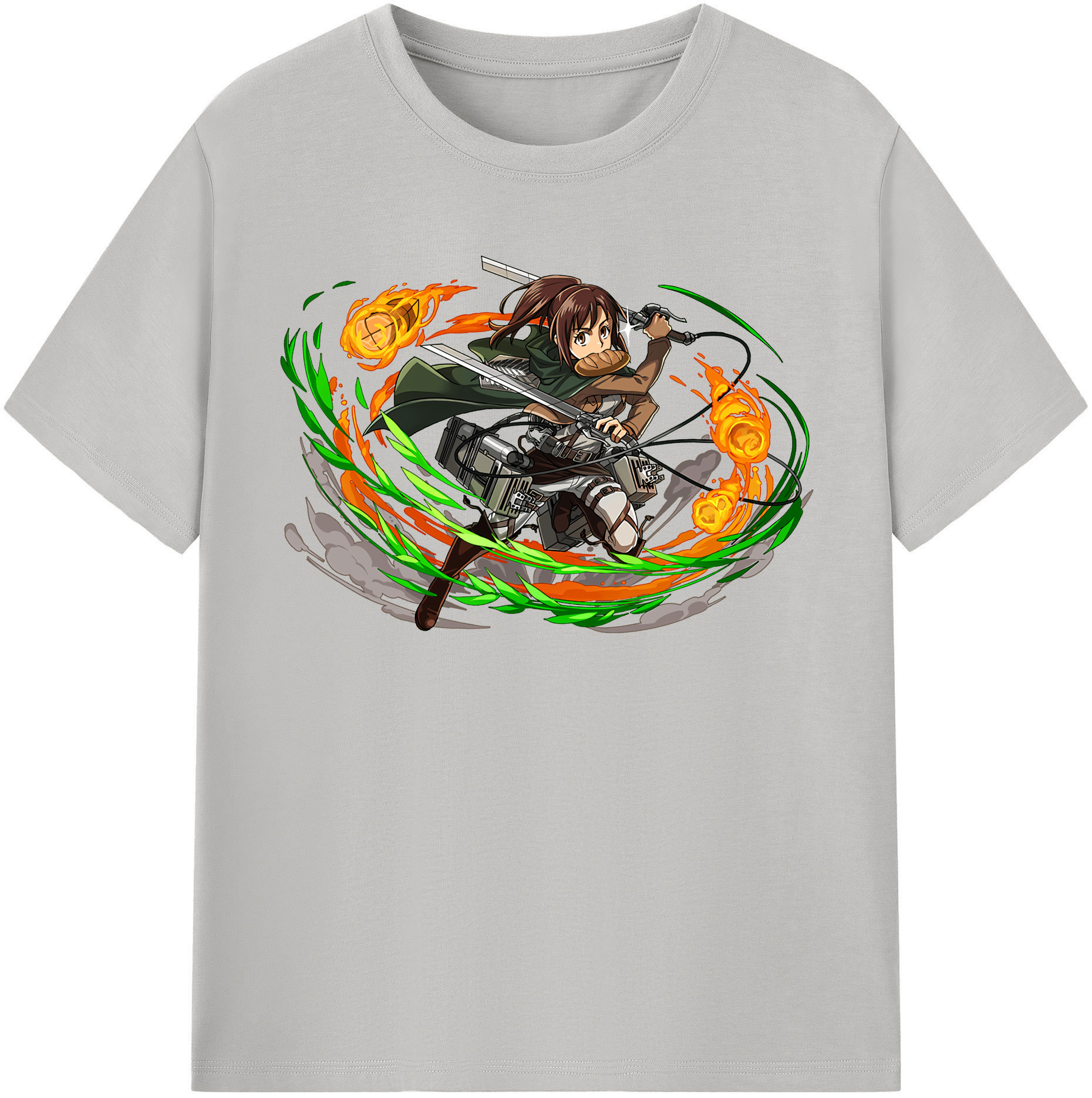 （画像用） 進撃の巨人 サシャ·ブラウス Attack on Titan Sasha Blaus レディースカジュアルプリントTシャツ（綿100％）