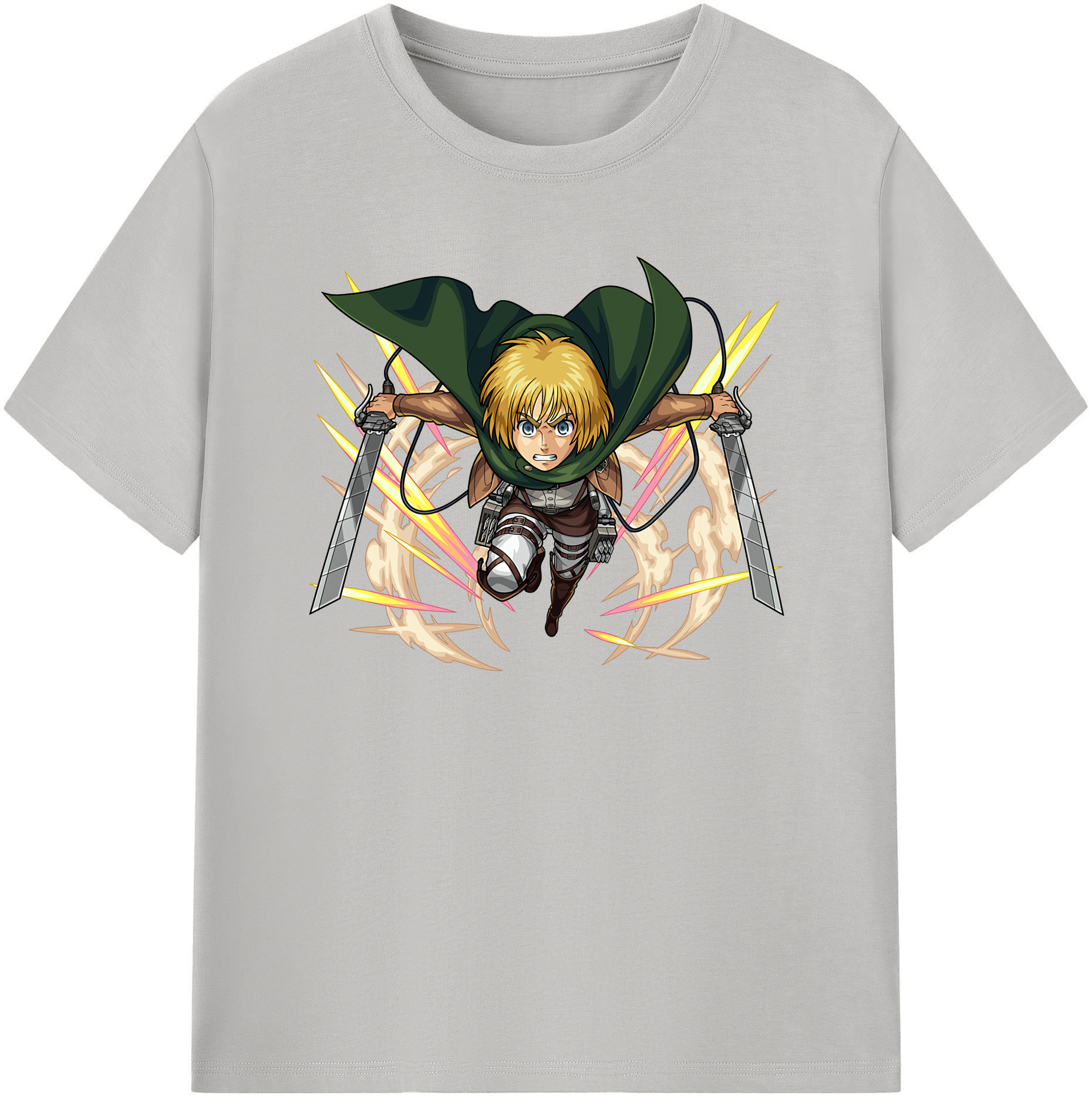（画像用） 進撃の巨人 アルミン·アルレルト Attack on Titan Armin Arlert レディースカジュアルプリントTシャツ（綿100％）