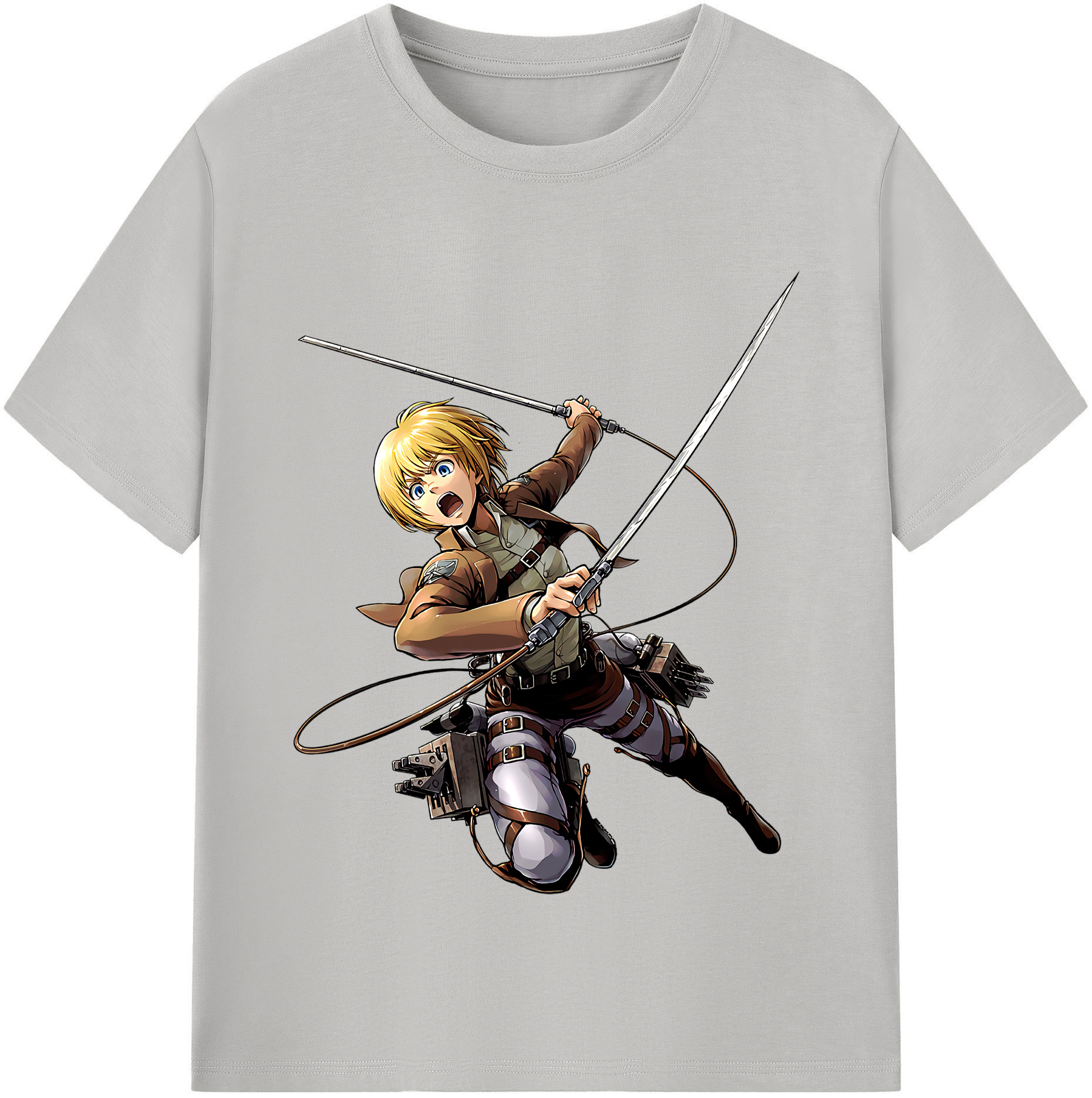 （画像用） 進撃の巨人 アルミン·アルレルト Attack on Titan Armin Arlert レディースカジュアルプリントTシャツ（綿100％）