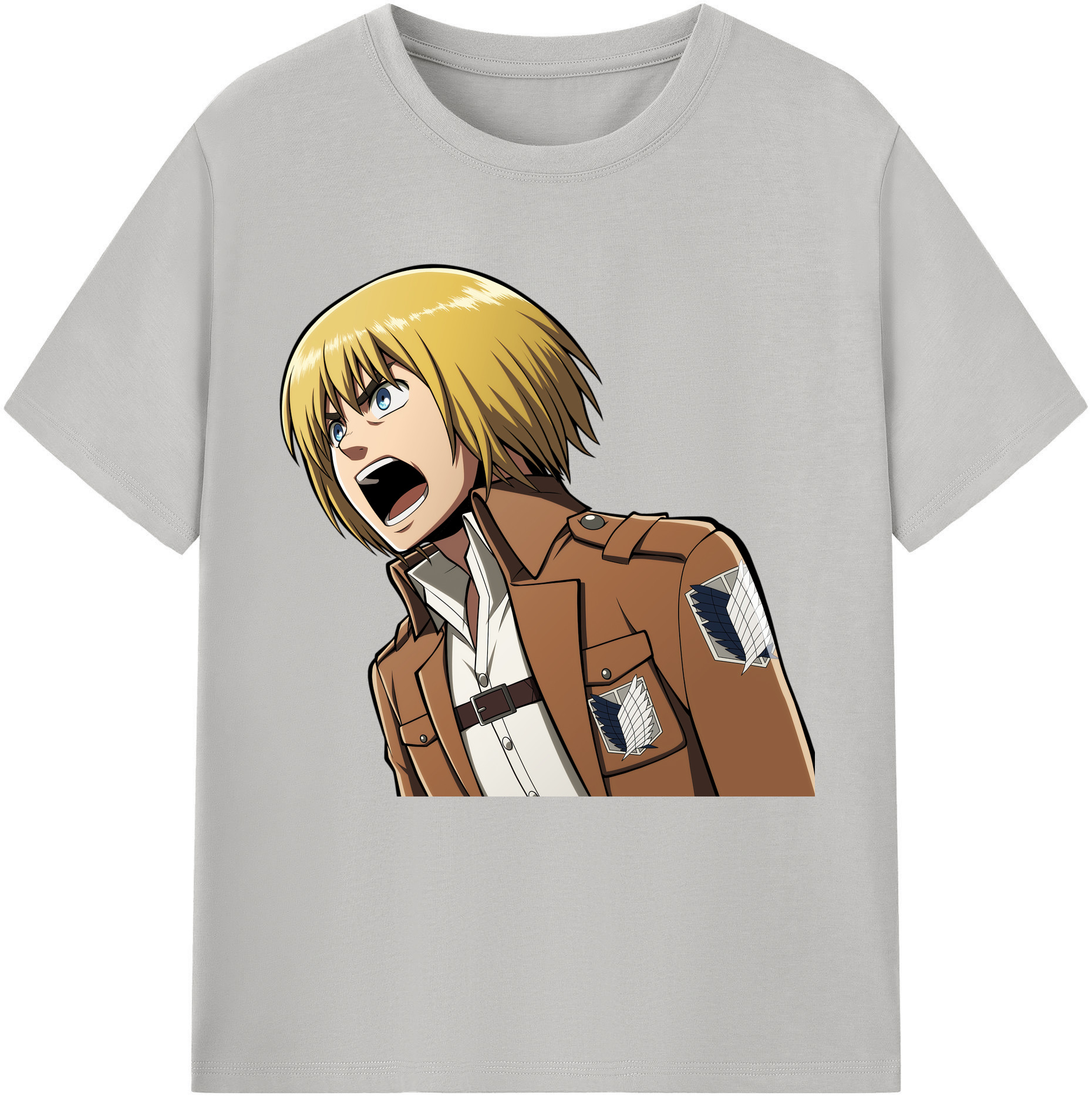 （画像用） 進撃の巨人 アルミン·アルレルト Attack on Titan Armin Arlert レディースカジュアルプリントTシャツ（綿100％）
