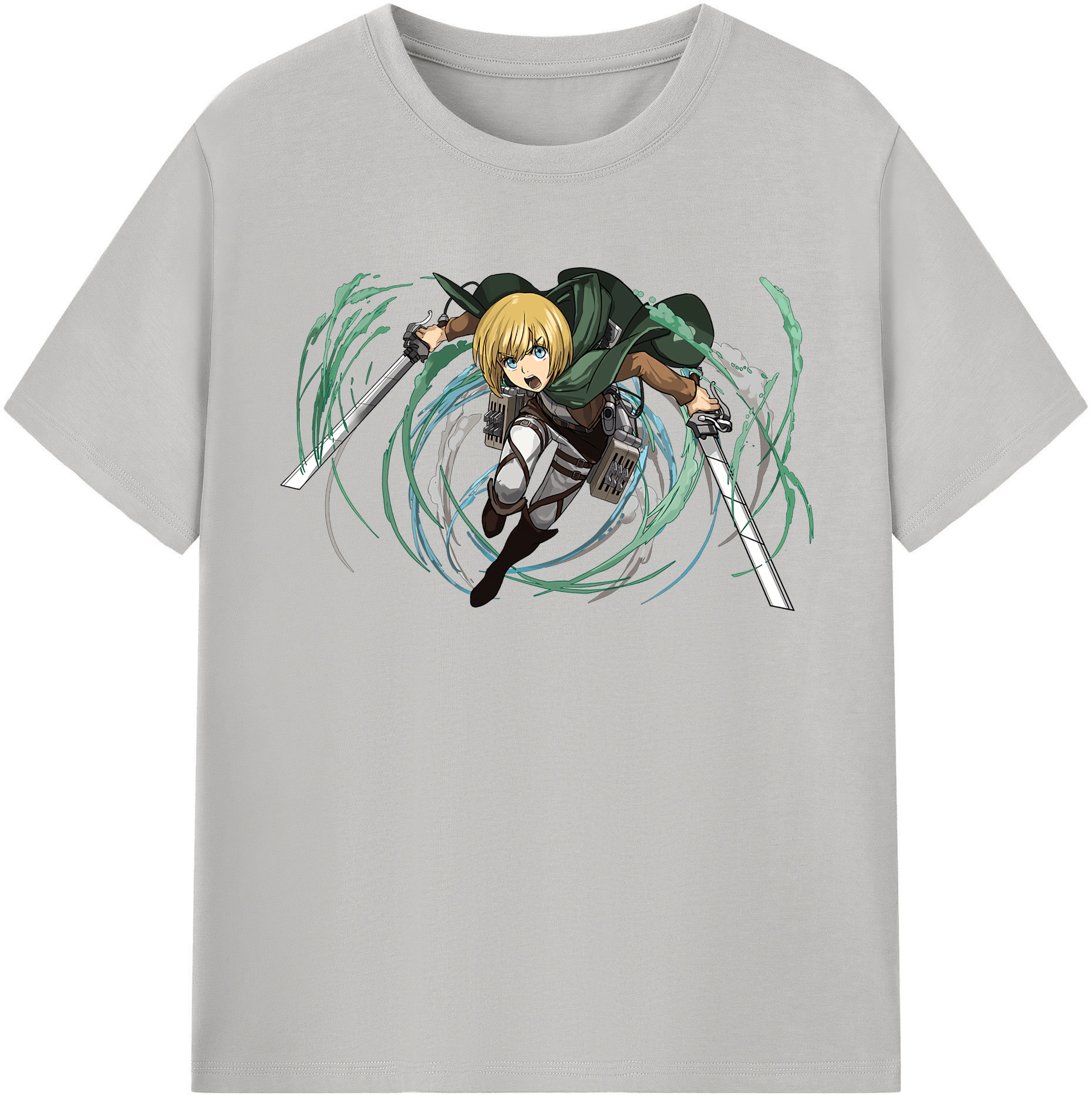（画像用） 進撃の巨人 アルミン·アルレルト Attack on Titan Armin Arlert レディースカジュアルプリントTシャツ（綿100％）