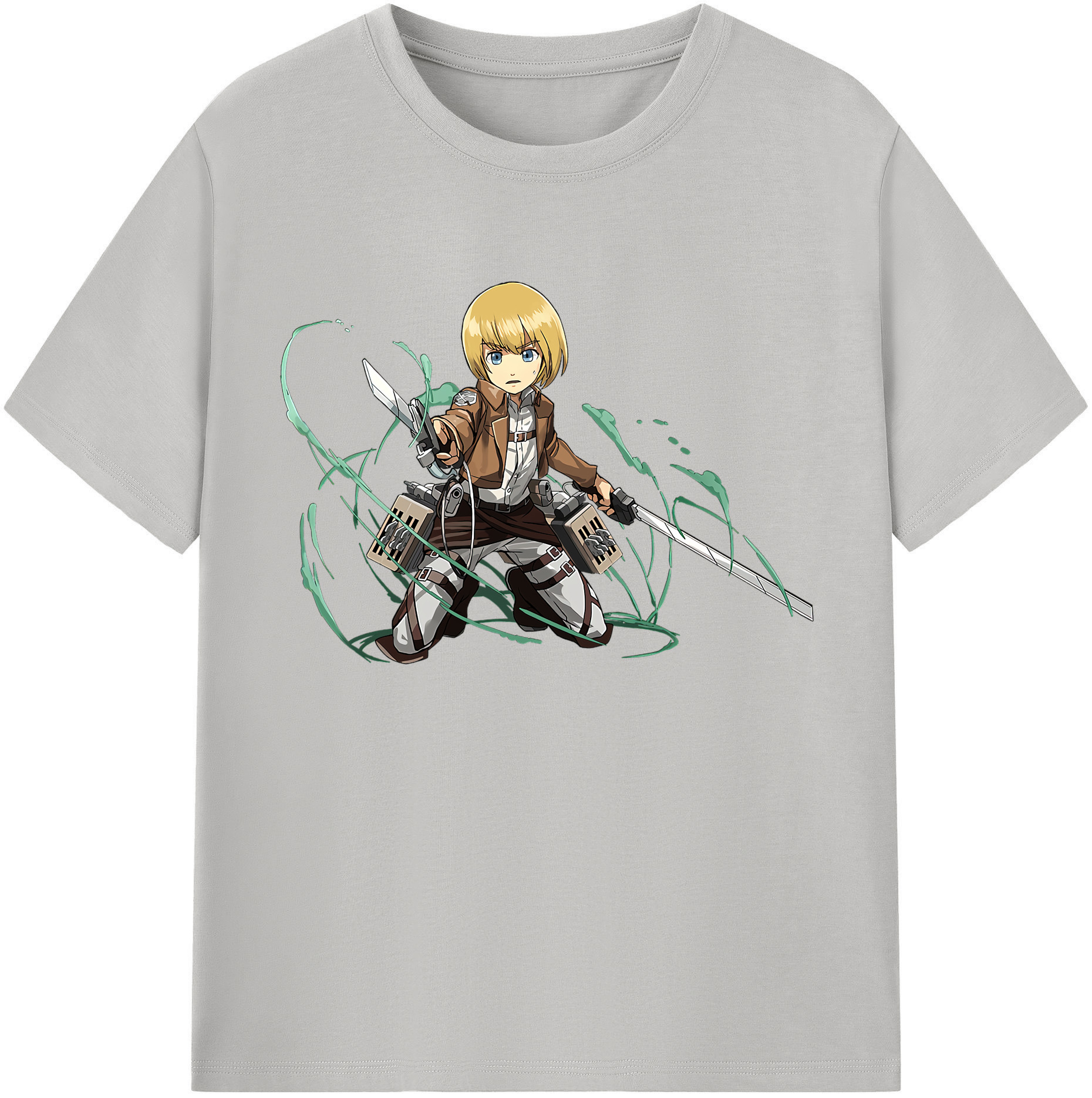 （画像用） 進撃の巨人 アルミン·アルレルト Attack on Titan Armin Arlert レディースカジュアルプリントTシャツ（綿100％）