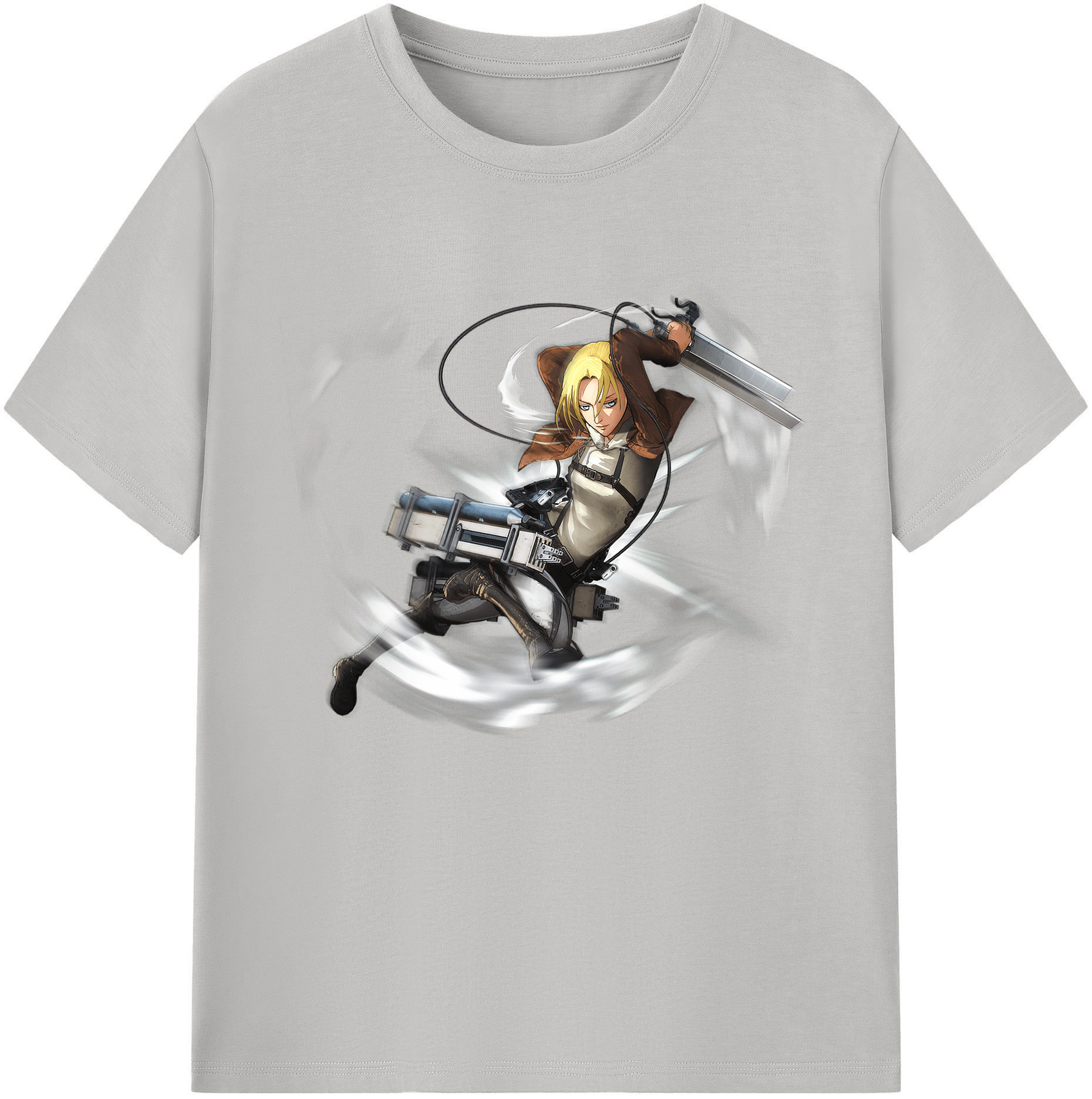 （画像用） 進撃の巨人 アニ・レオンハート Attack on Titan Annie Leonhart レディースカジュアルプリントTシャツ（綿100％）