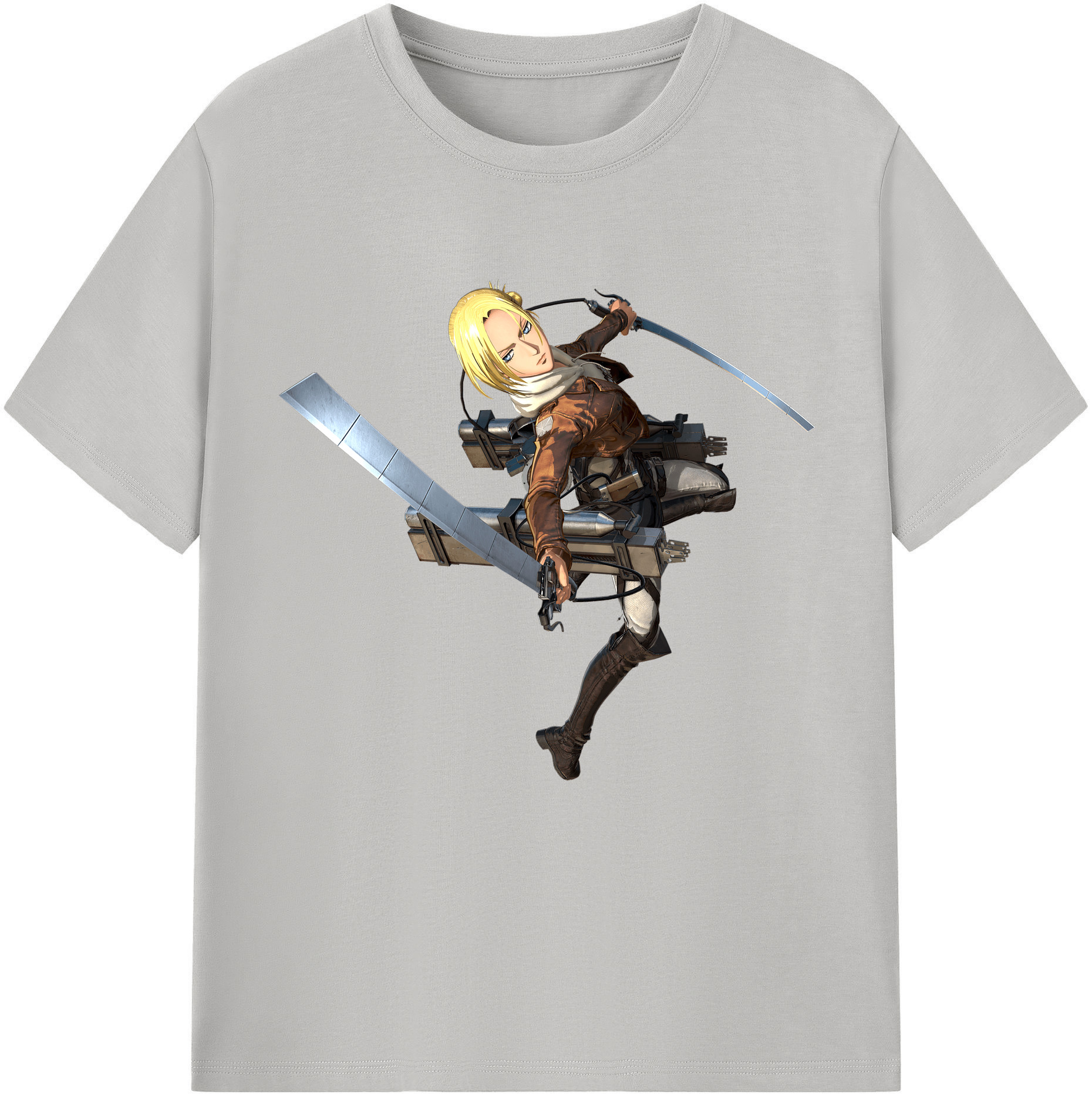 （画像用） 進撃の巨人 アニ・レオンハート Attack on Titan Annie Leonhart レディースカジュアルプリントTシャツ（綿100％）