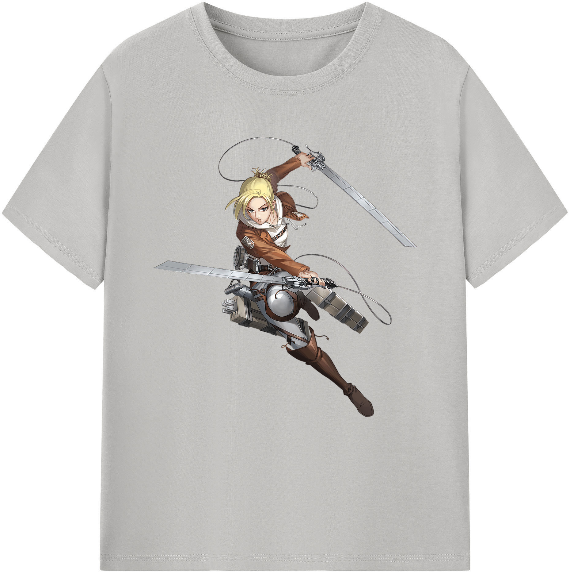 （画像用） 進撃の巨人 アニ・レオンハート Attack on Titan Annie Leonhart レディースカジュアルプリントTシャツ（綿100％）