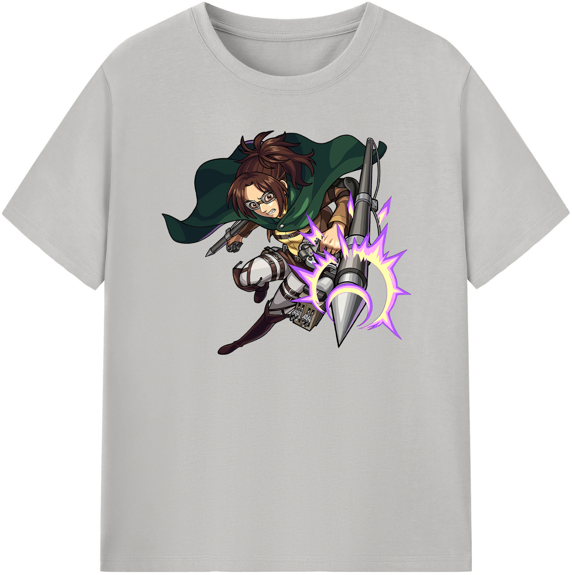 （画像用） 進撃の巨人 ハンジ·ゾエ Attack on Titan Hanji Zoe レディースカジュアルプリントTシャツ（綿100％）