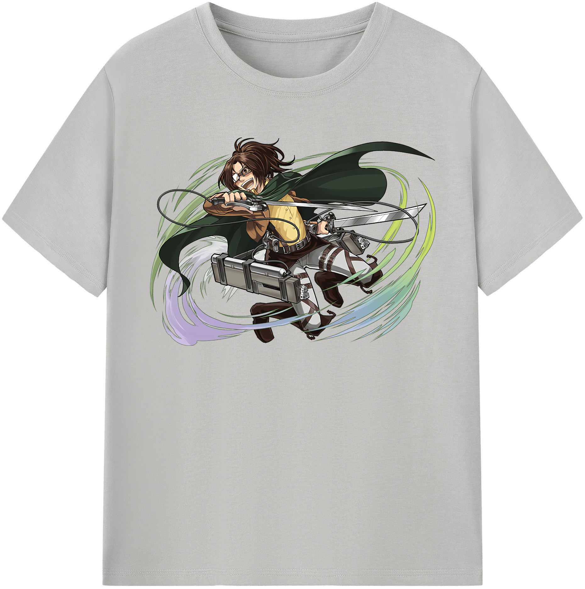 （画像用） 進撃の巨人 ハンジ·ゾエ Attack on Titan Hanji Zoe レディースカジュアルプリントTシャツ（綿100％）