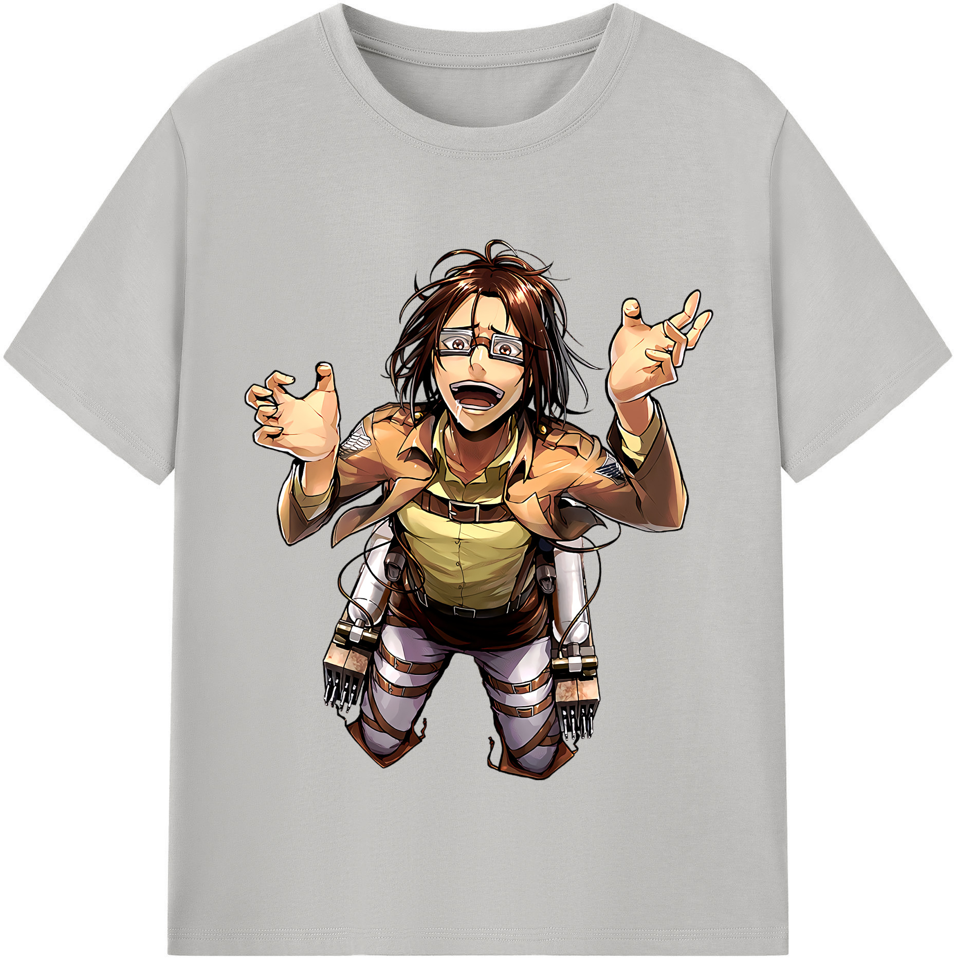 （画像用） 進撃の巨人 ハンジ·ゾエ Attack on Titan Hanji Zoe レディースカジュアルプリントTシャツ（綿100％）