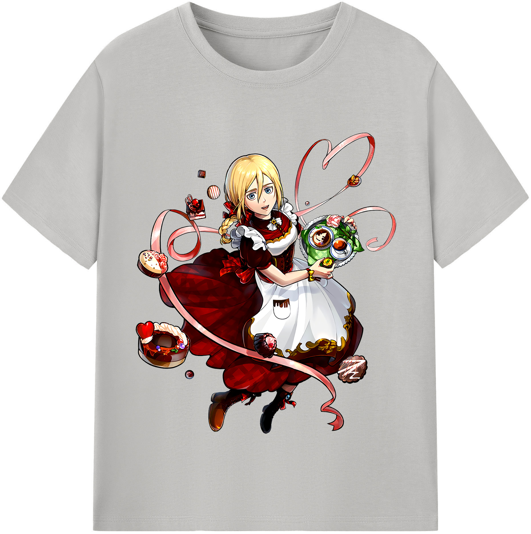 （画像用） 進撃の巨人 クリスタ·レンズ Attack on Titan Christa Lenz レディースカジュアルプリントTシャツ（綿100％）