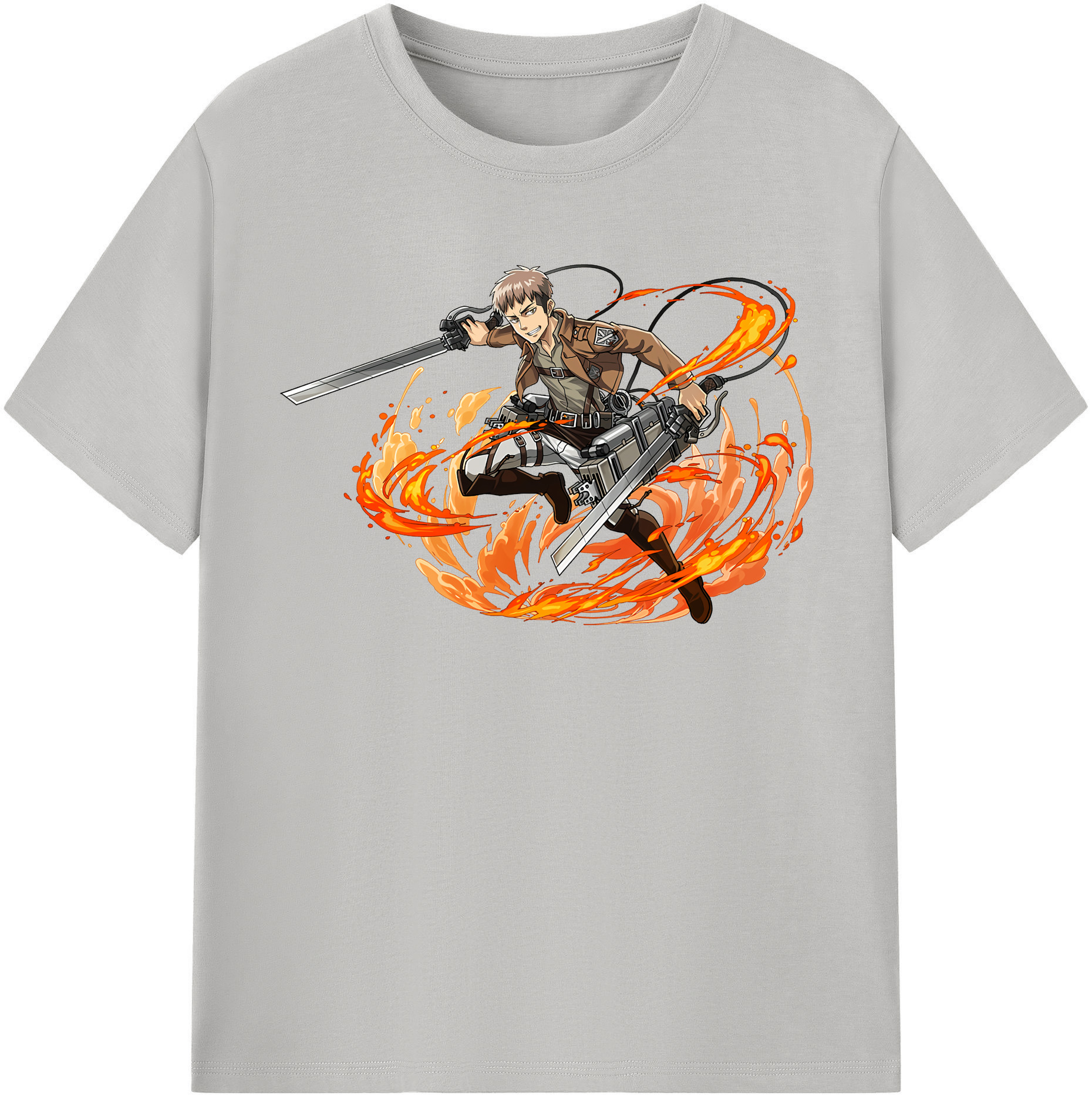 （画像用） 進撃の巨人 ジャン・キルシュタイン Attack on Titan Jean Kirstein レディースカジュアルプリントTシャツ（綿100％）