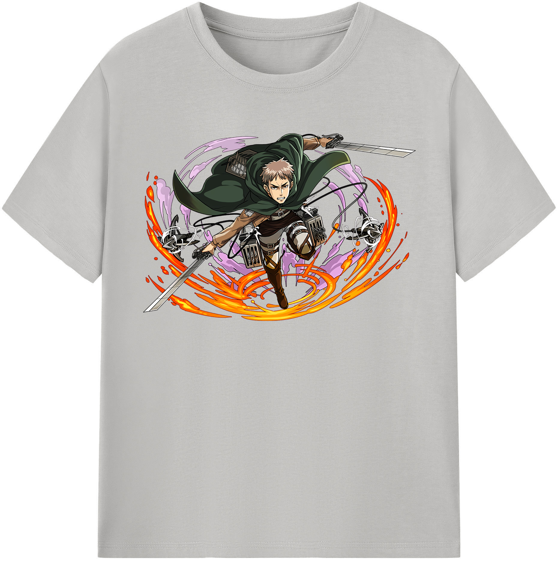 （画像用） 進撃の巨人 ジャン・キルシュタイン Attack on Titan Jean Kirstein レディースカジュアルプリントTシャツ（綿100％）