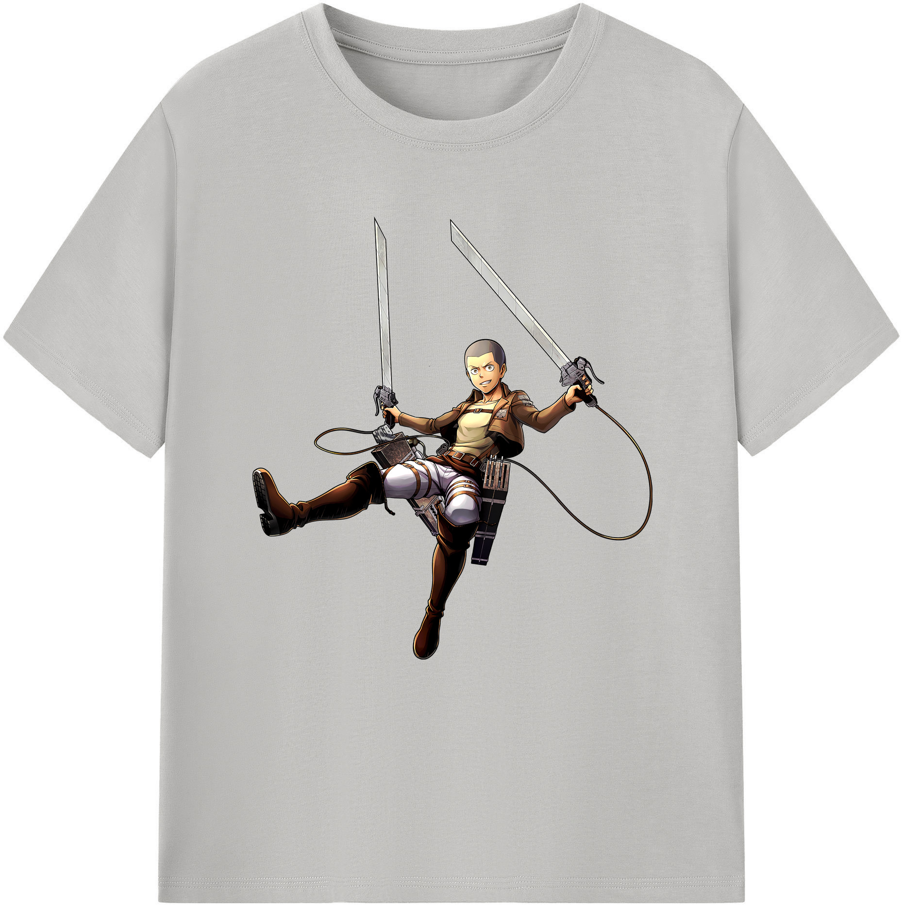 （画像用） 進撃の巨人 コニー·スプリンガー Attack on Titan Connie Springer レディースカジュアルプリントTシャツ（綿100％）