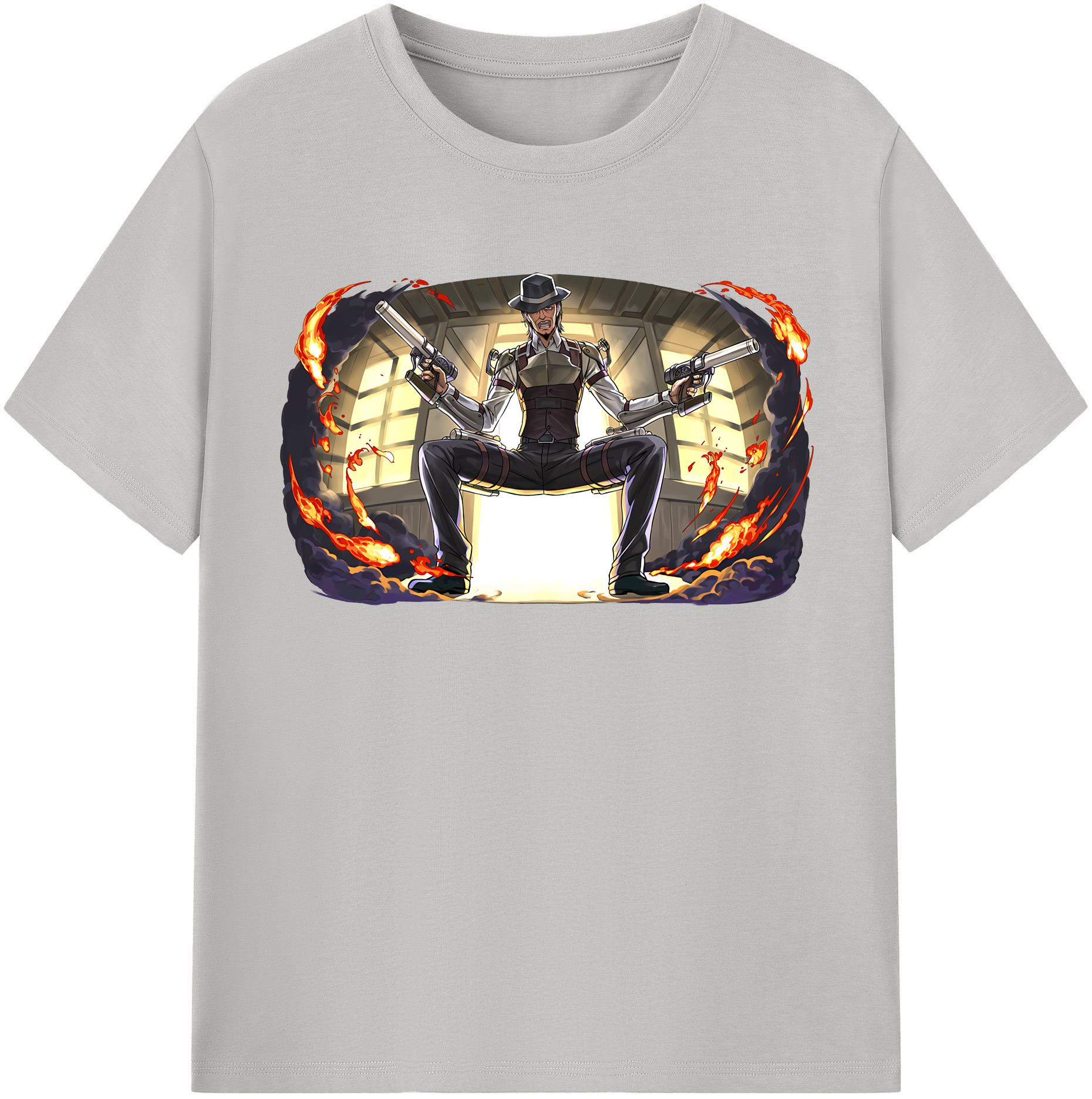 （画像用） 進撃の巨人 ケニー·アッカーマン Attack on Titan Kenny Ackerman レディースカジュアルプリントTシャツ（綿100％）