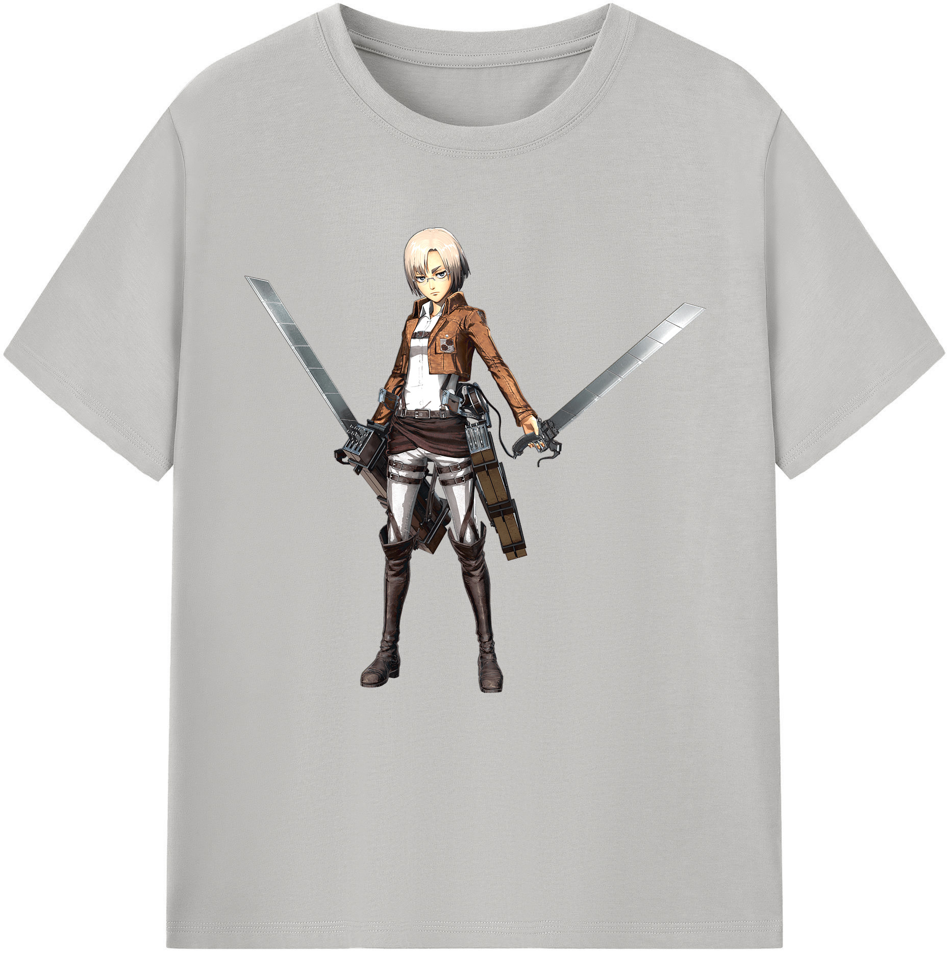 （画像用）  レディースカジュアルプリントTシャツ（綿100％）