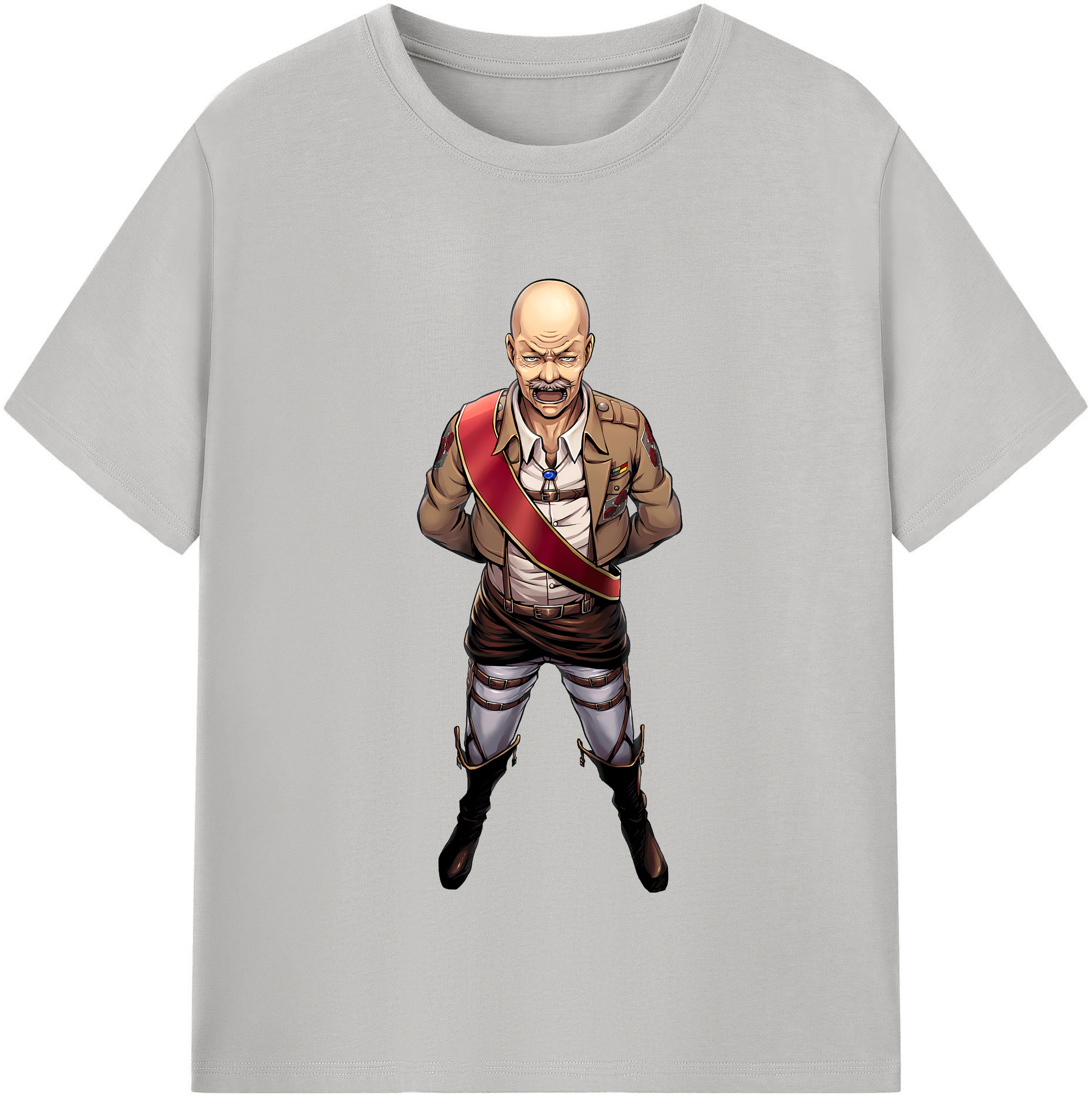 （画像用） 進撃の巨人 ドット·ピクシス Attack on Titan Dot Pixis レディースカジュアルプリントTシャツ（綿100％）