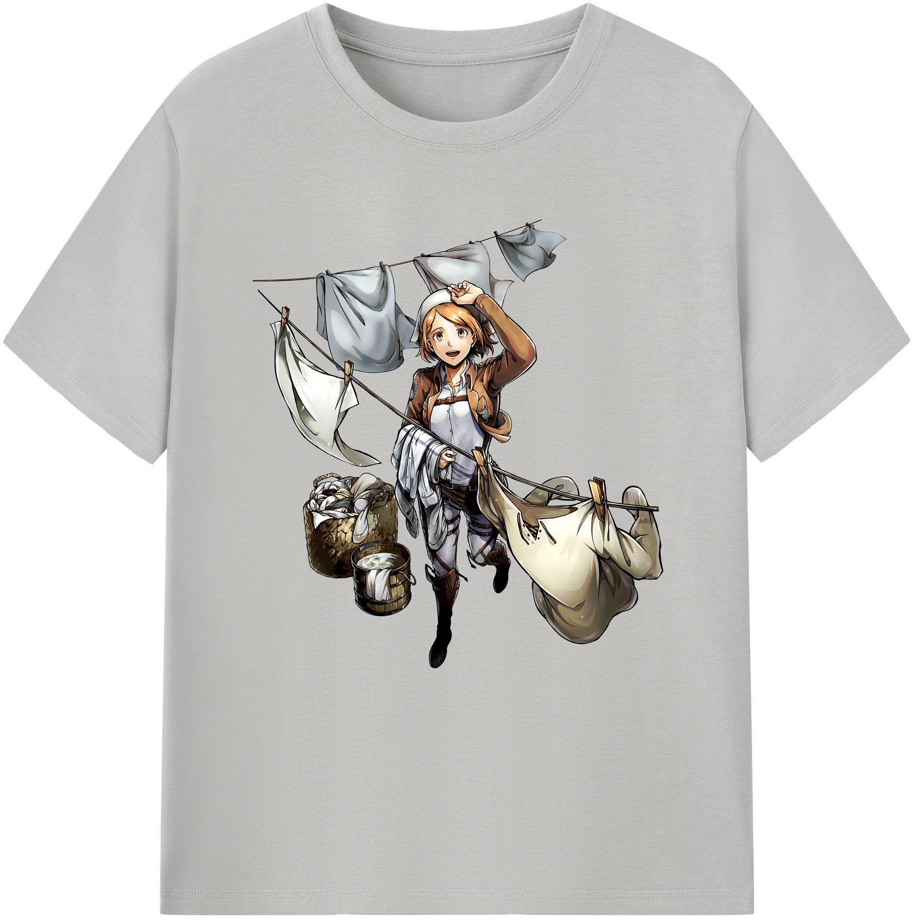 （画像用） 進撃の巨人 ペトラ·ラル Attack on Titan Petra Rall レディースカジュアルプリントTシャツ（綿100％）