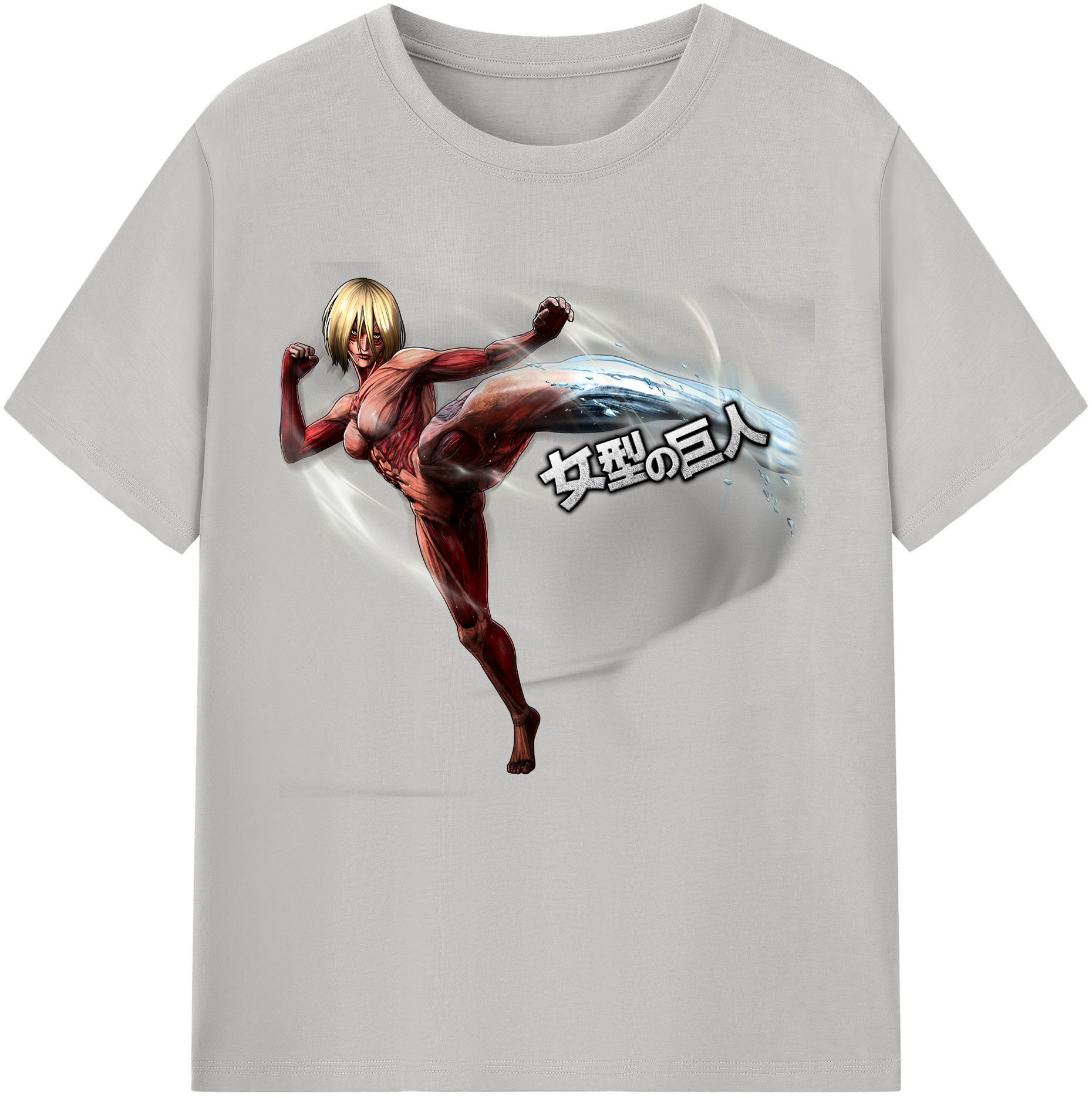（画像用） 進撃の巨人 Attack on Titan レディースカジュアルプリントTシャツ（綿100％）