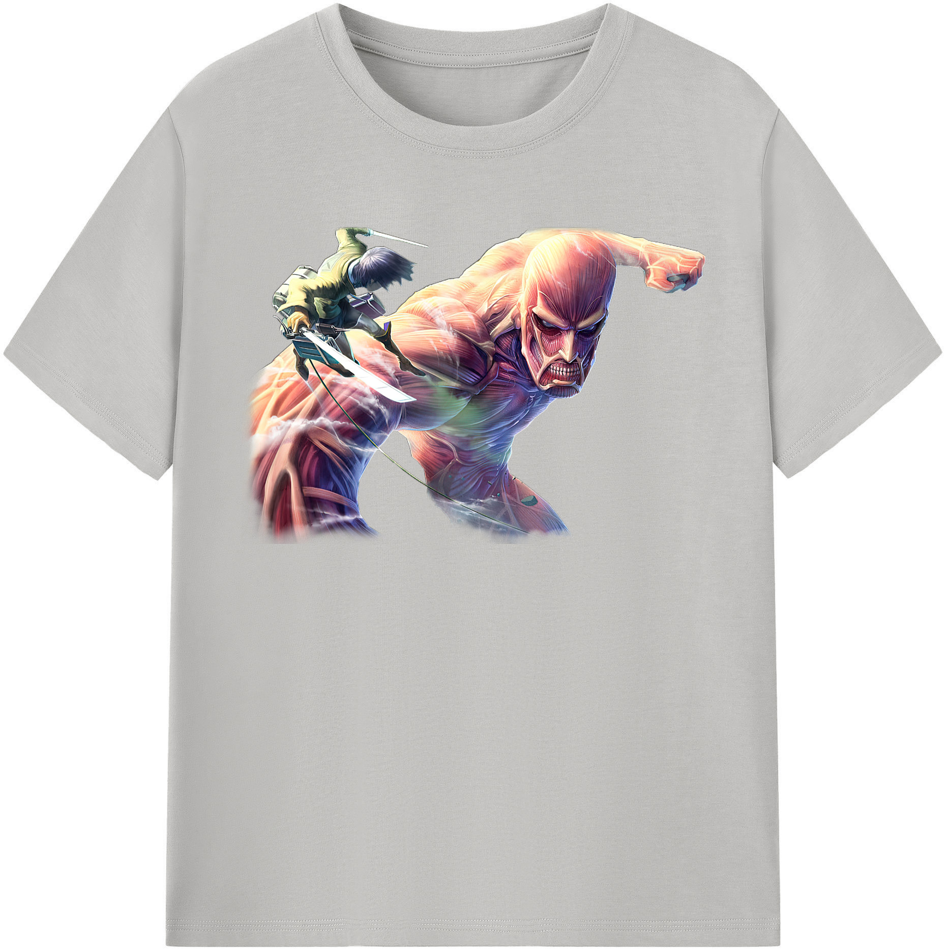 （画像用） 進撃の巨人 Attack on Titan レディースカジュアルプリントTシャツ（綿100％）