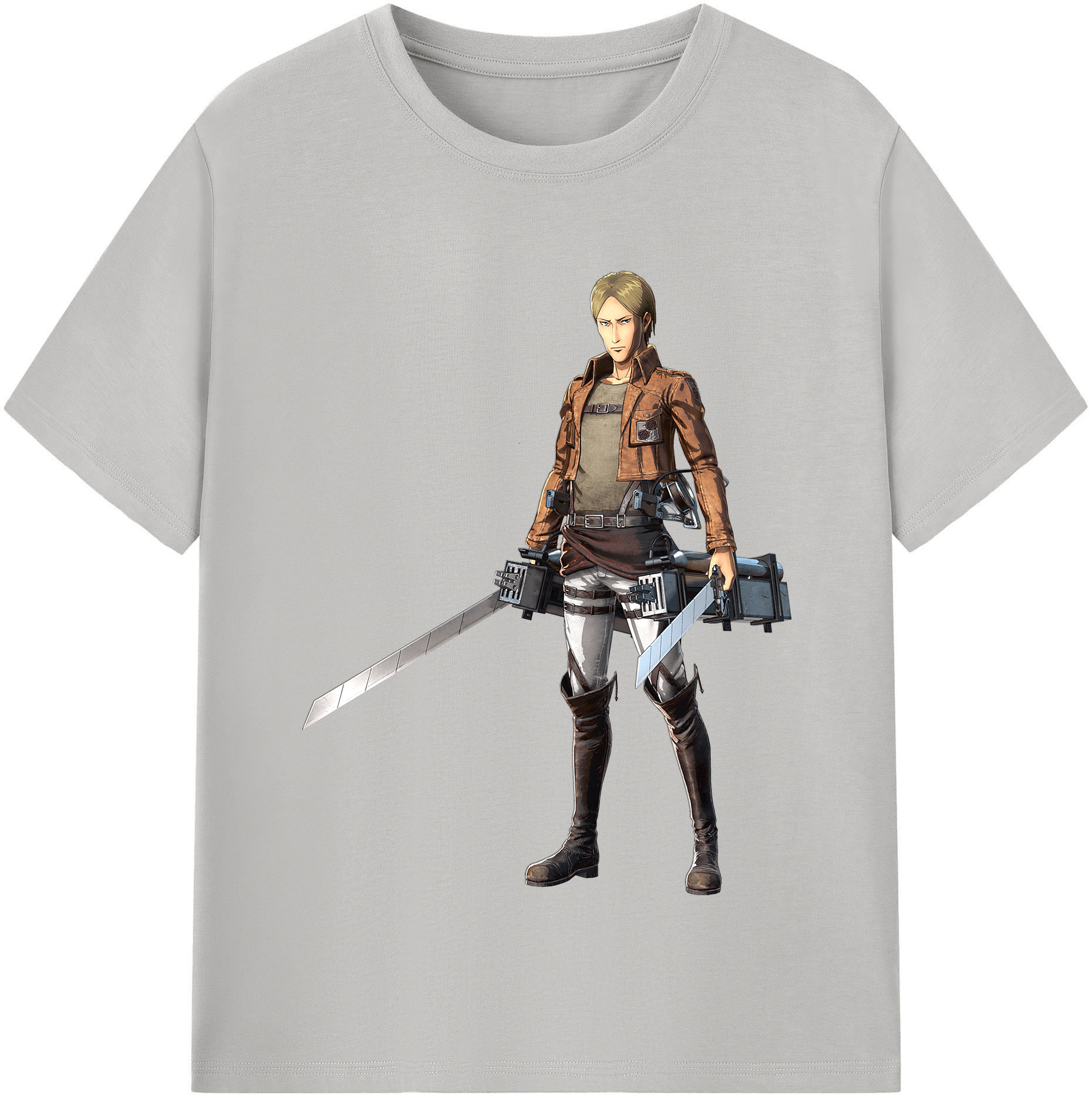（画像用） 進撃の巨人 Attack on Titan レディースカジュアルプリントTシャツ（綿100％）