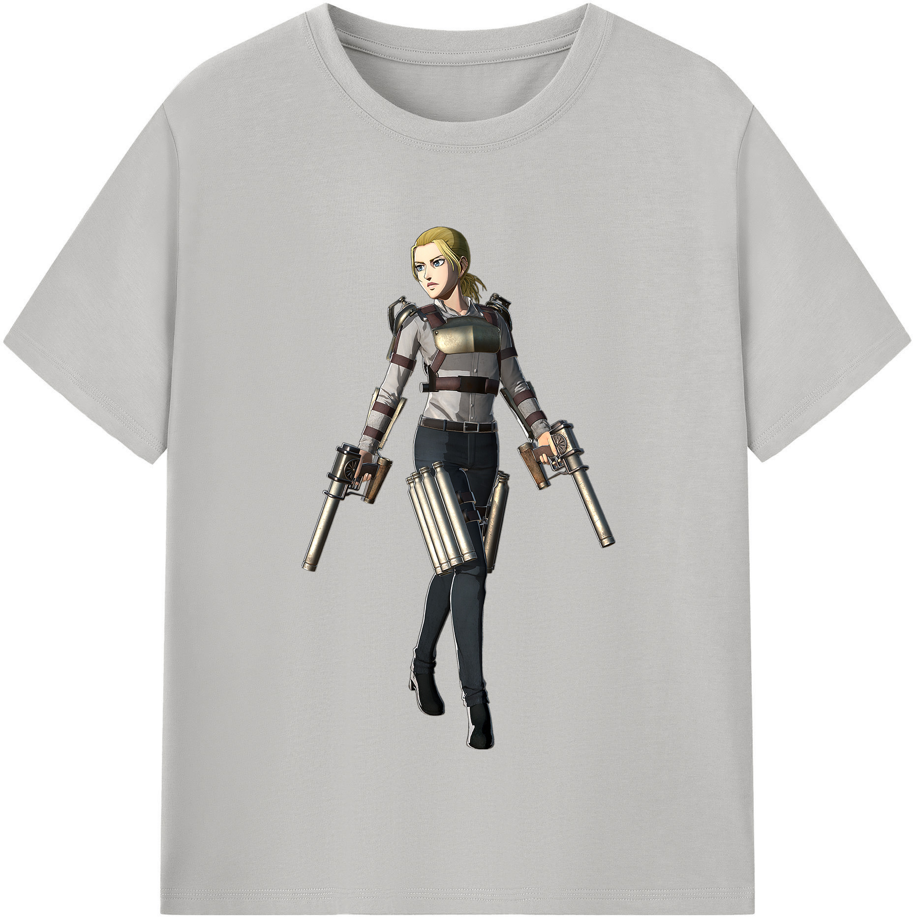 （画像用） 進撃の巨人 Attack on Titan レディースカジュアルプリントTシャツ（綿100％）