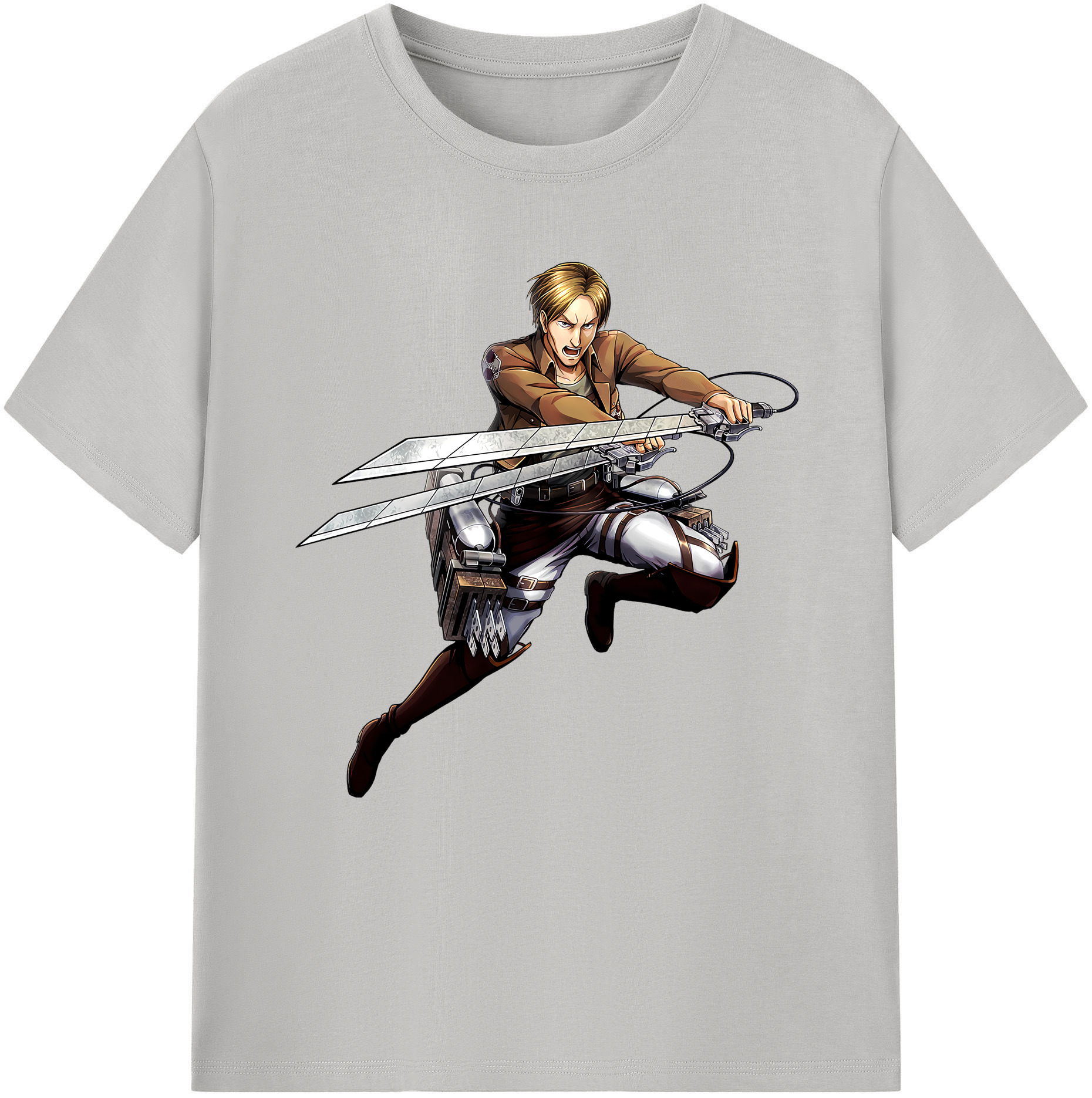 （画像用） 進撃の巨人 Attack on Titan レディースカジュアルプリントTシャツ（綿100％）