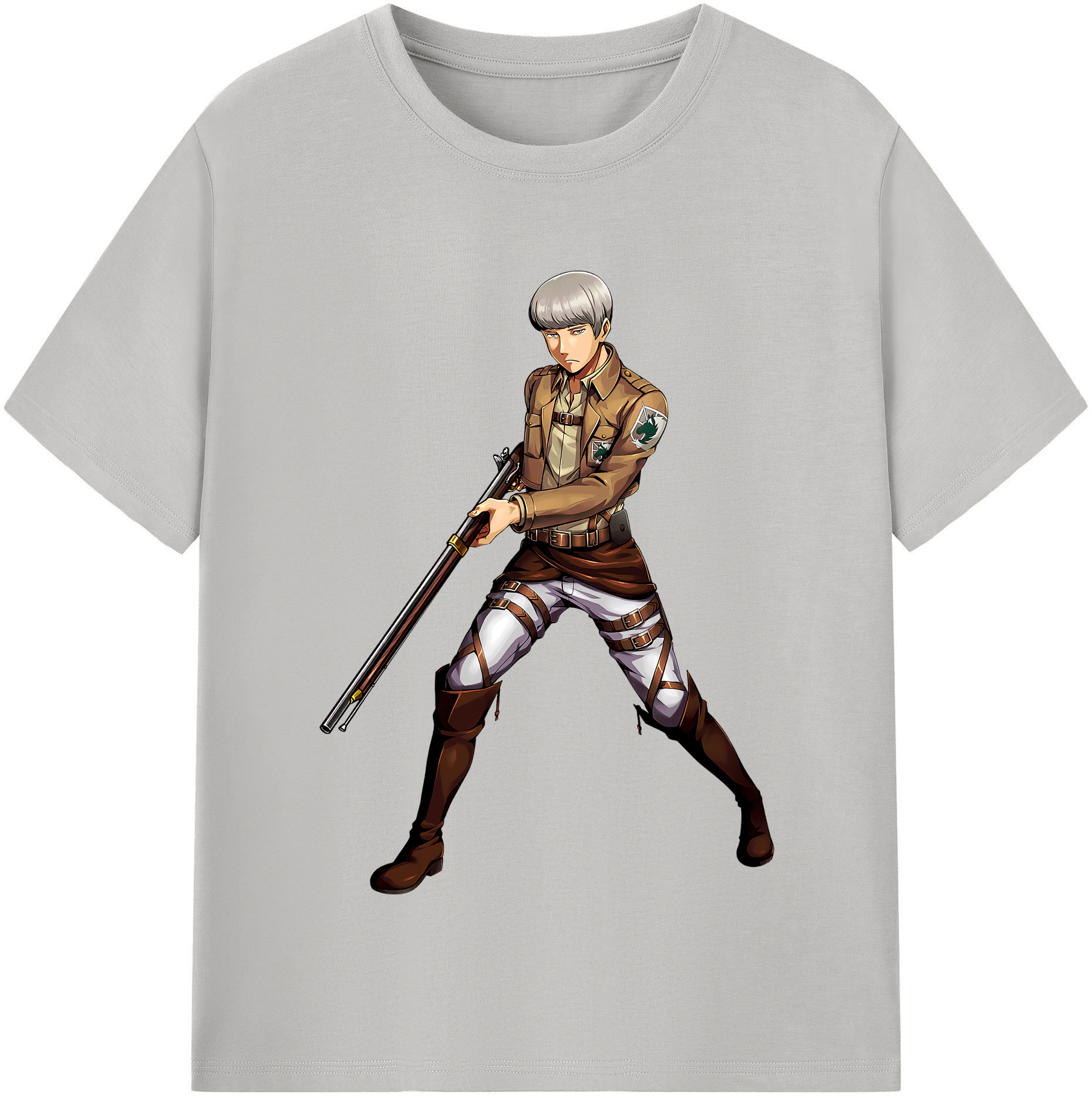 （画像用） 進撃の巨人 Attack on Titan レディースカジュアルプリントTシャツ（綿100％）
