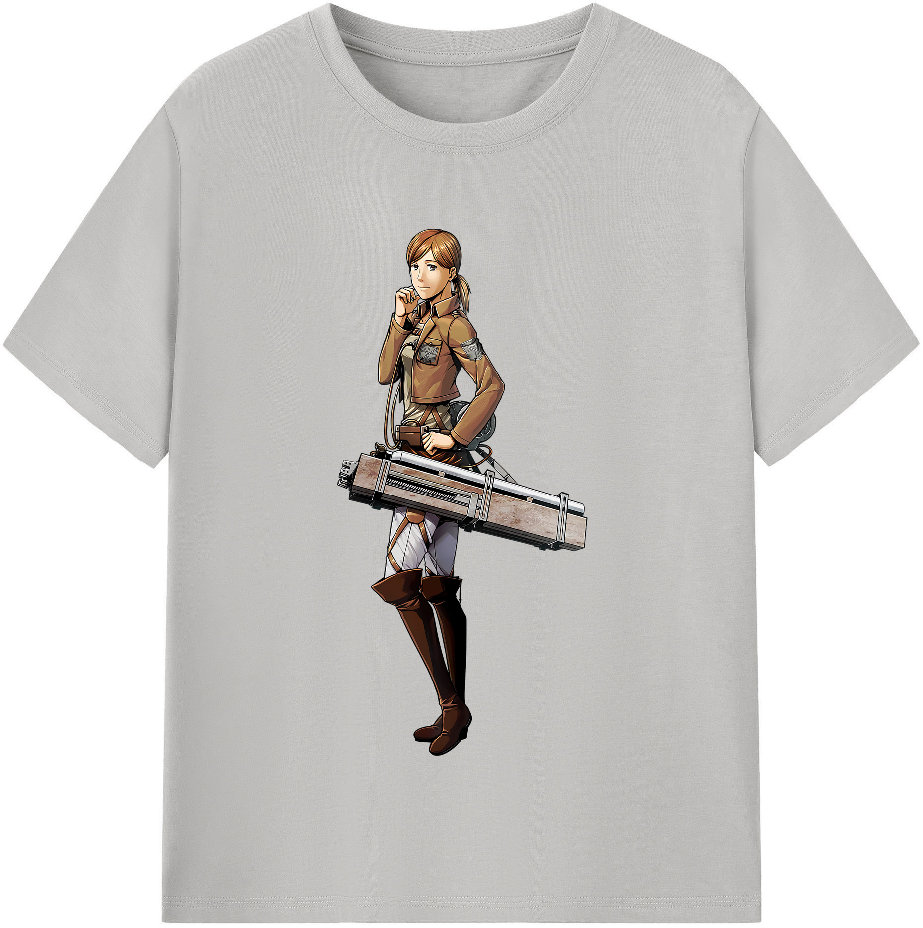 （画像用） 進撃の巨人 Attack on Titan レディースカジュアルプリントTシャツ（綿100％）