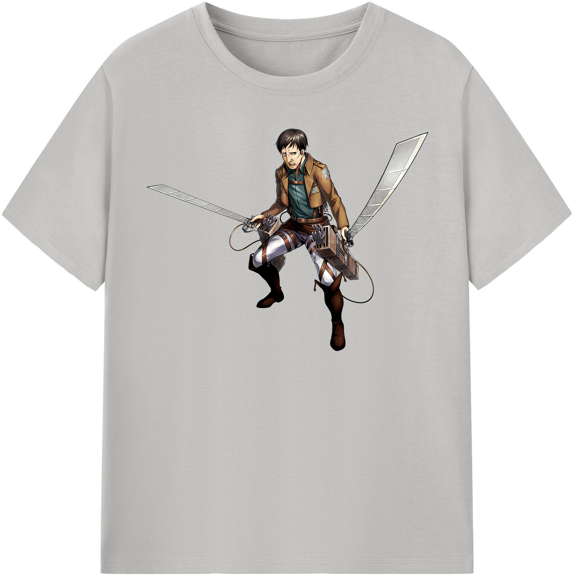 （画像用） 進撃の巨人 Attack on Titan レディースカジュアルプリントTシャツ（綿100％）