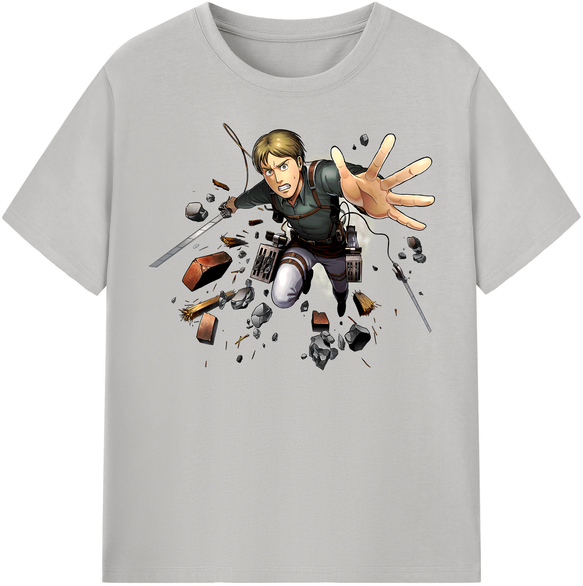 （画像用） 進撃の巨人 Attack on Titan レディースカジュアルプリントTシャツ（綿100％）